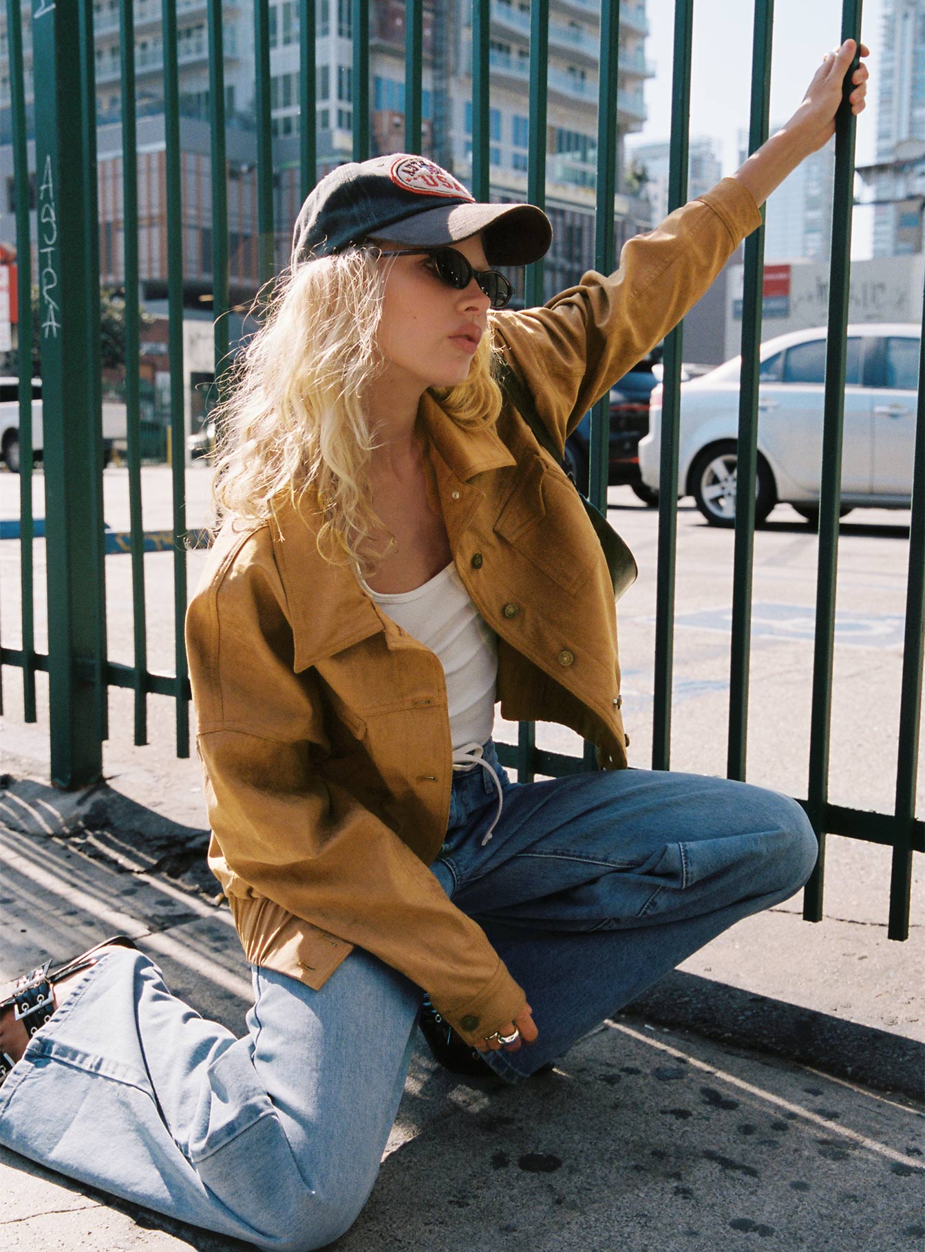 Ristretto Faux Suede Bomber Brown-Vipp Girl