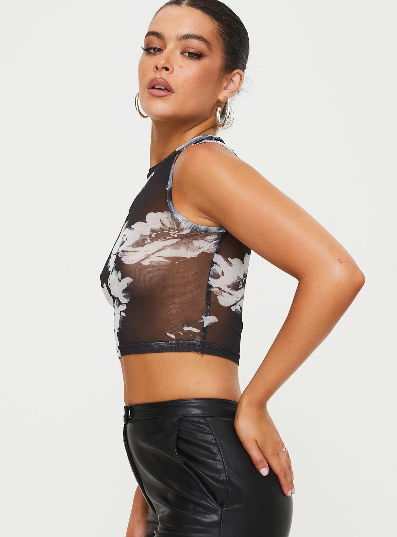 Missed Out Mesh Top Black-Vipp Girl