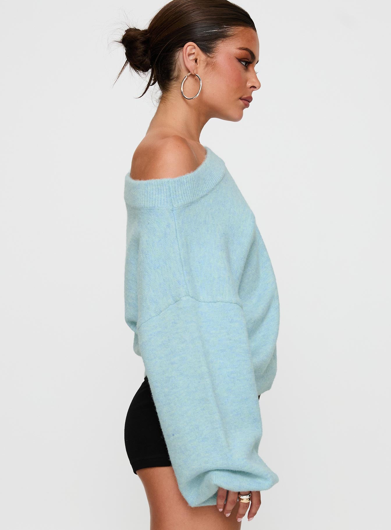 Noble Off The Shoulder Jumper Blue-Vipp Girl