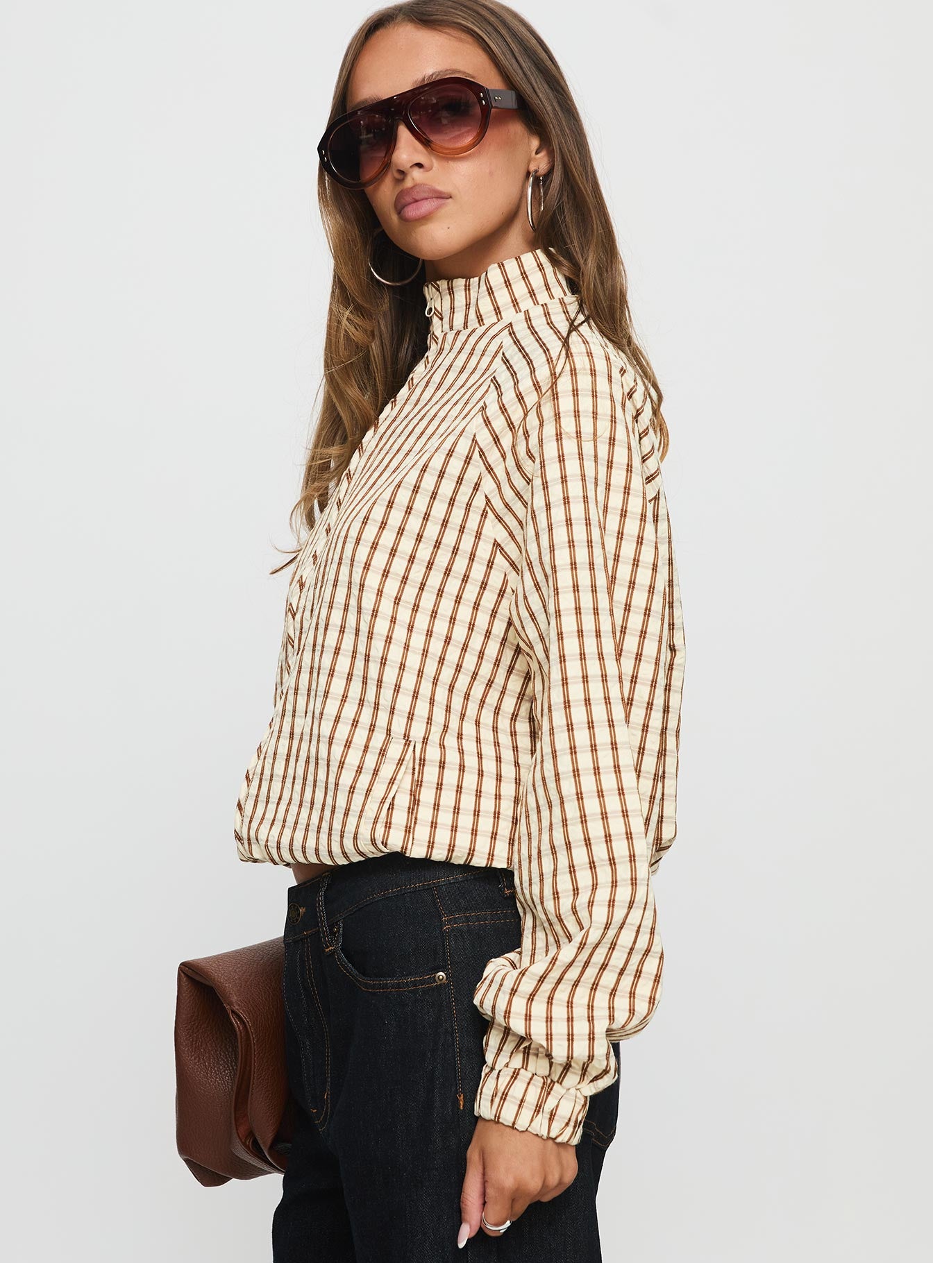 Kalle Jacket Brown Check-Vipp Girl