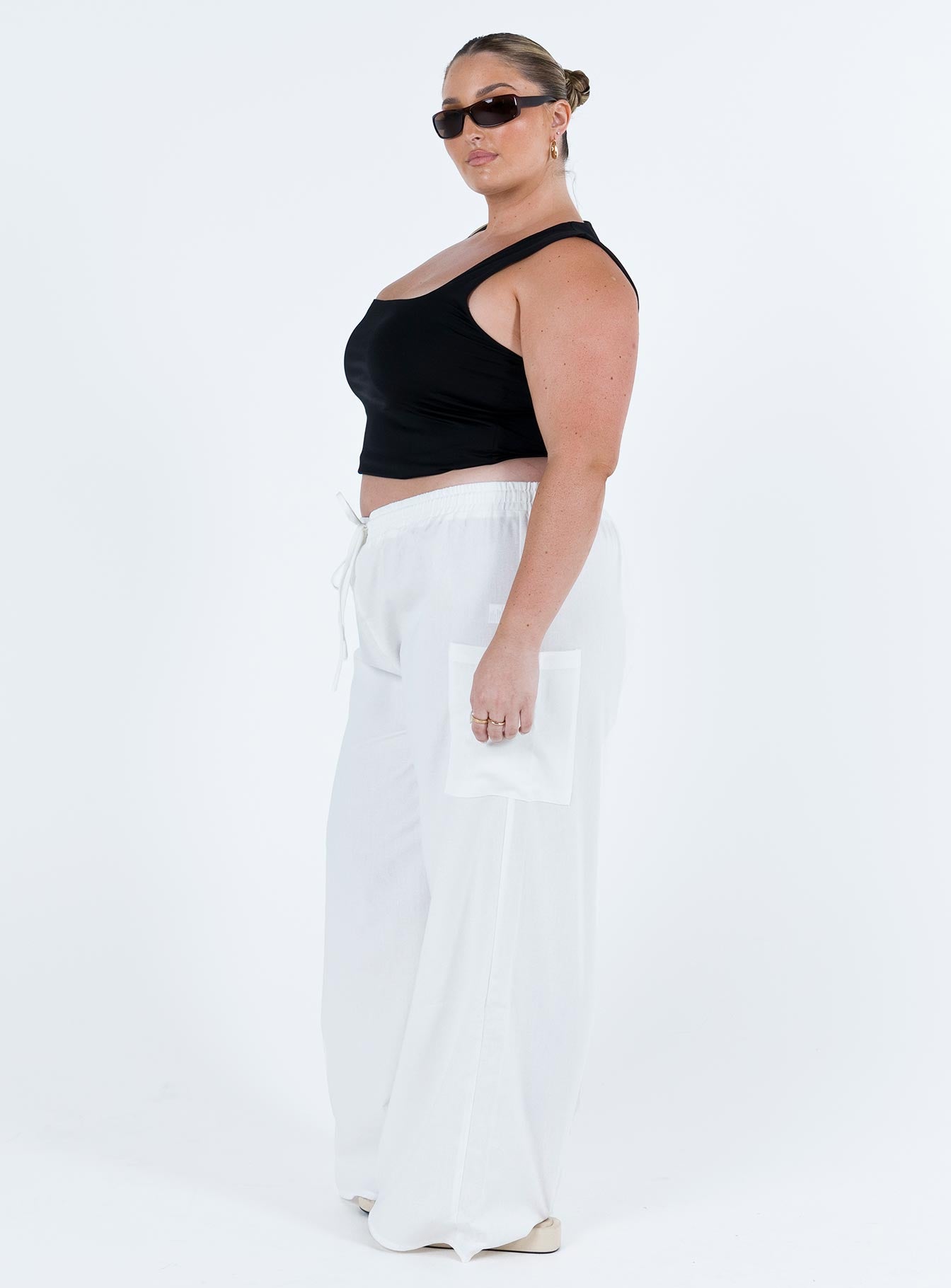 Brunie Pants White Curve-Vipp Girl