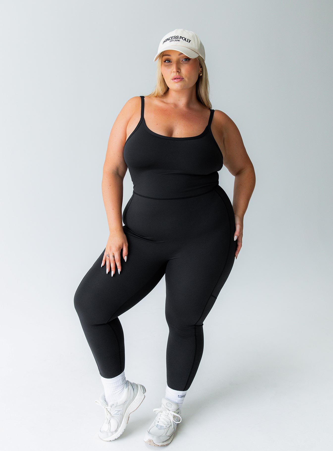 Go Getter Activewear Jumpsuit Black Curve-Vipp Girl