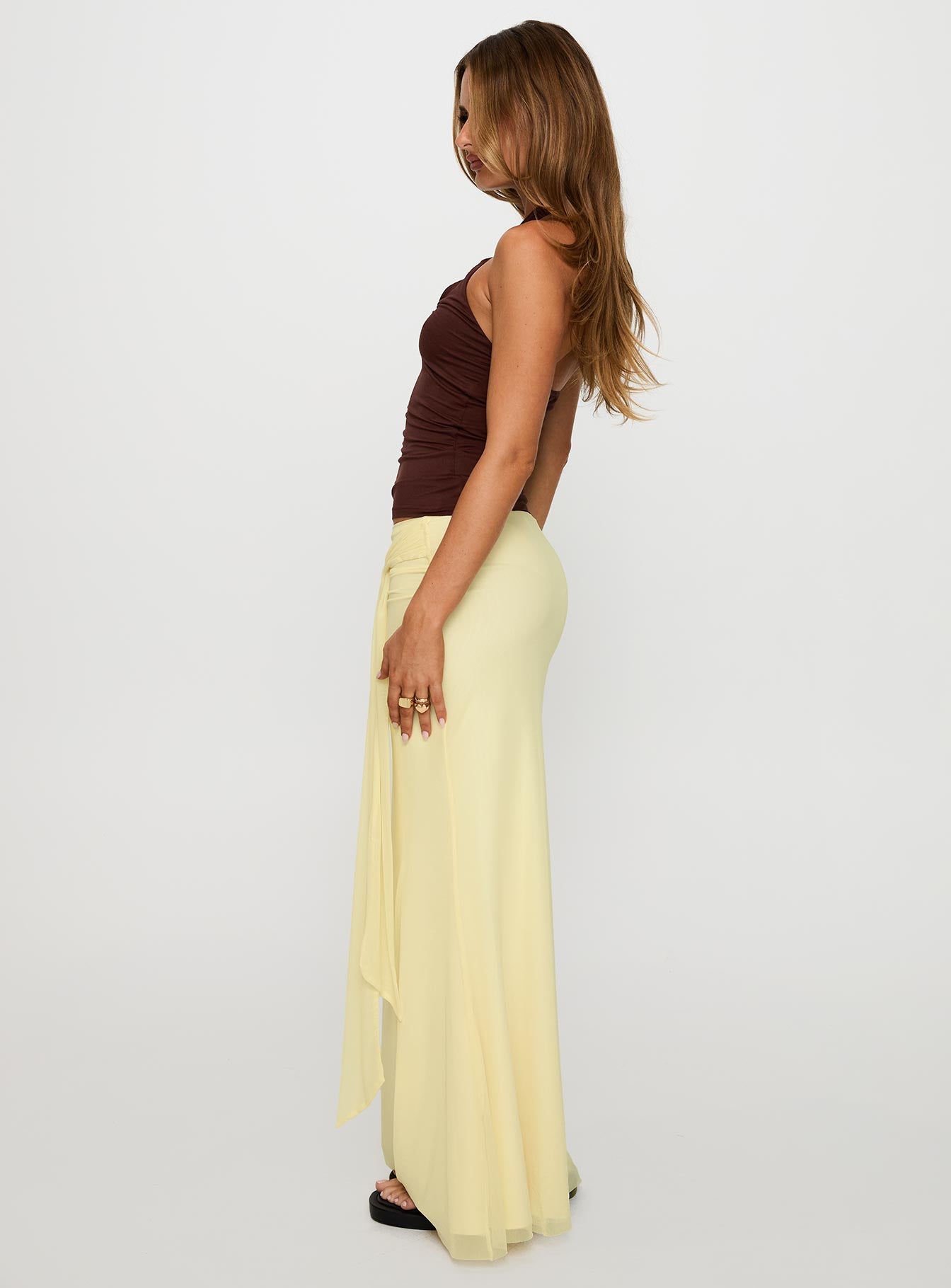 Caviar Tie Maxi Skirt Lemon-Vipp Girl