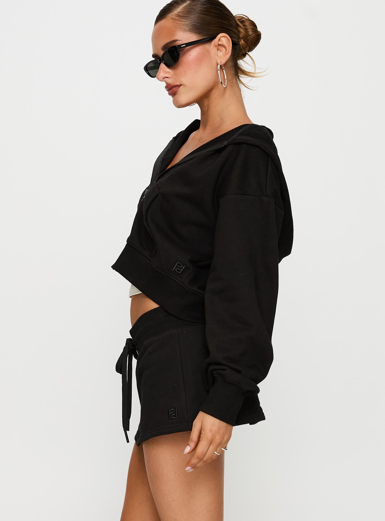 Down Low Fleece Skort Black-Vipp Girl