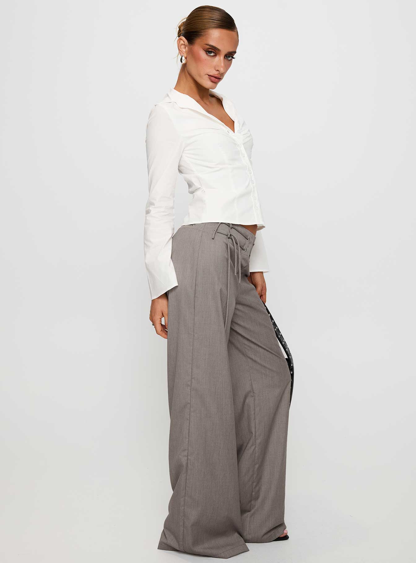 Just Have Fun Wide Leg Pant Grey-Vipp Girl