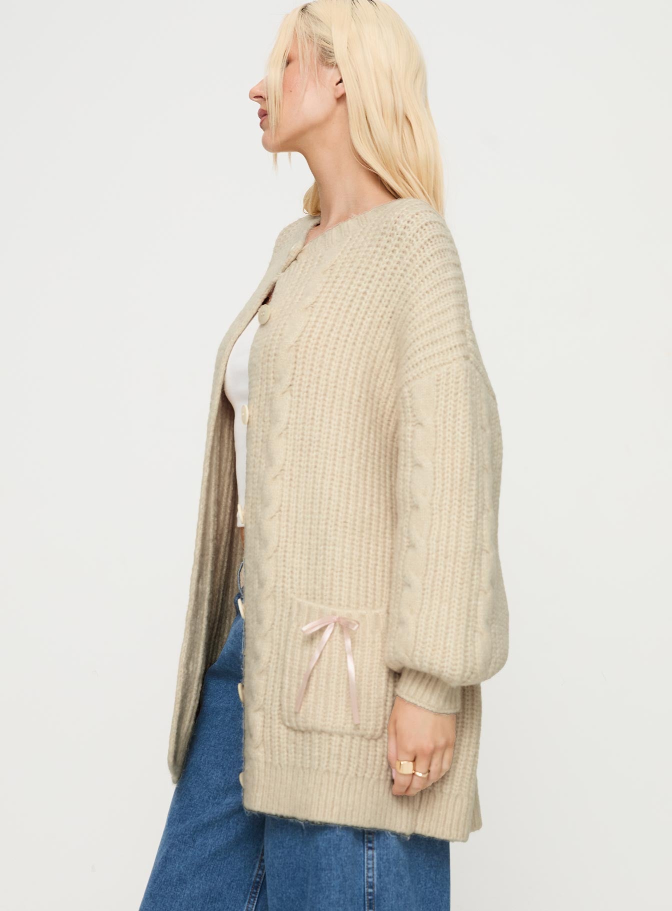Cameliah Knit Cardigan Cream-Vipp Girl