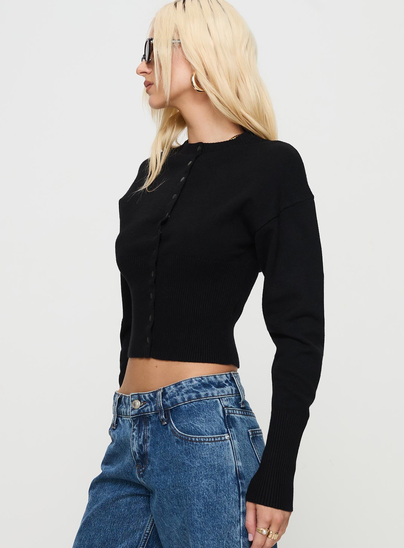 Head In The Clouds Cardigan Onyx-Vipp Girl