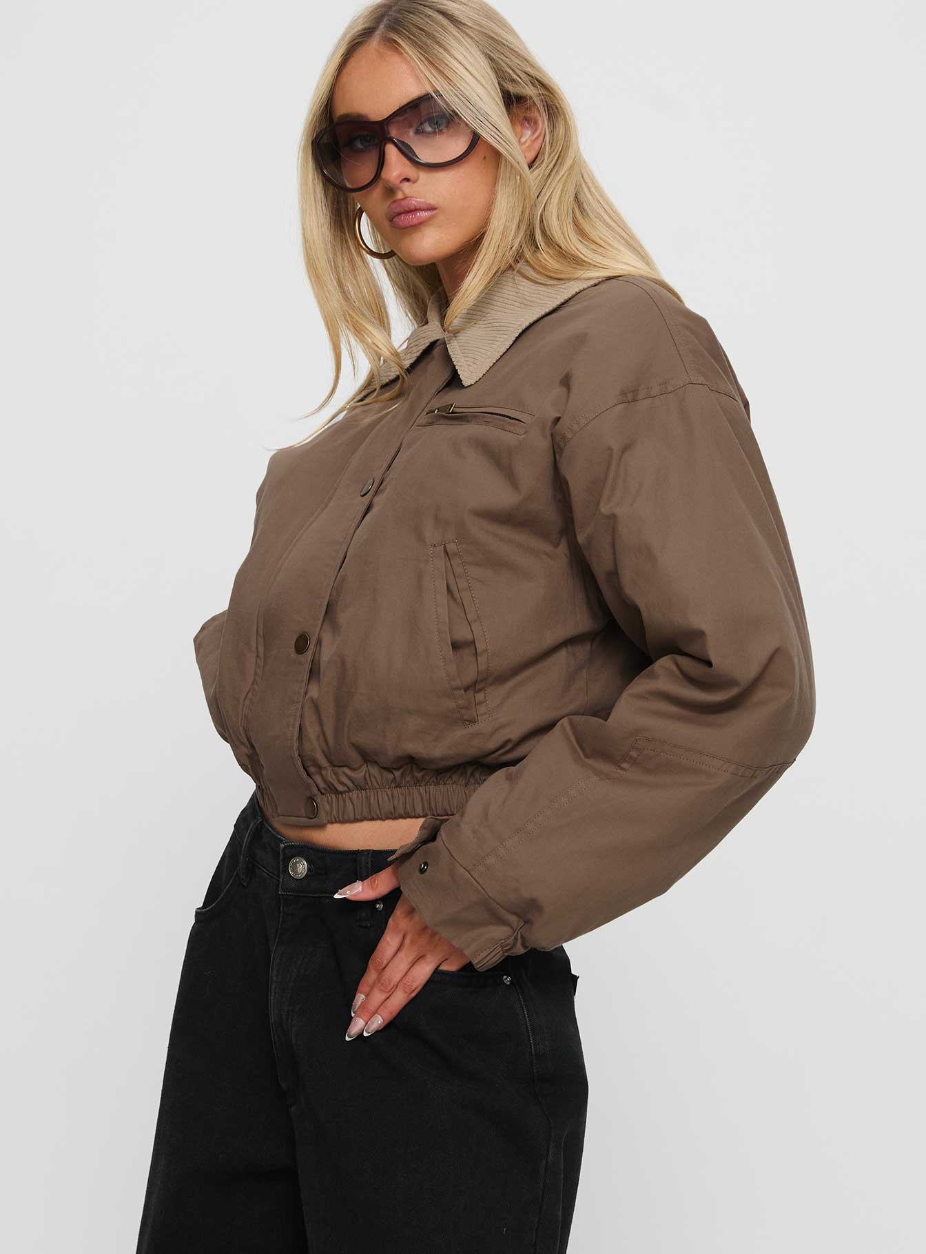 Fateful Collared Jacket Brown-Vipp Girl