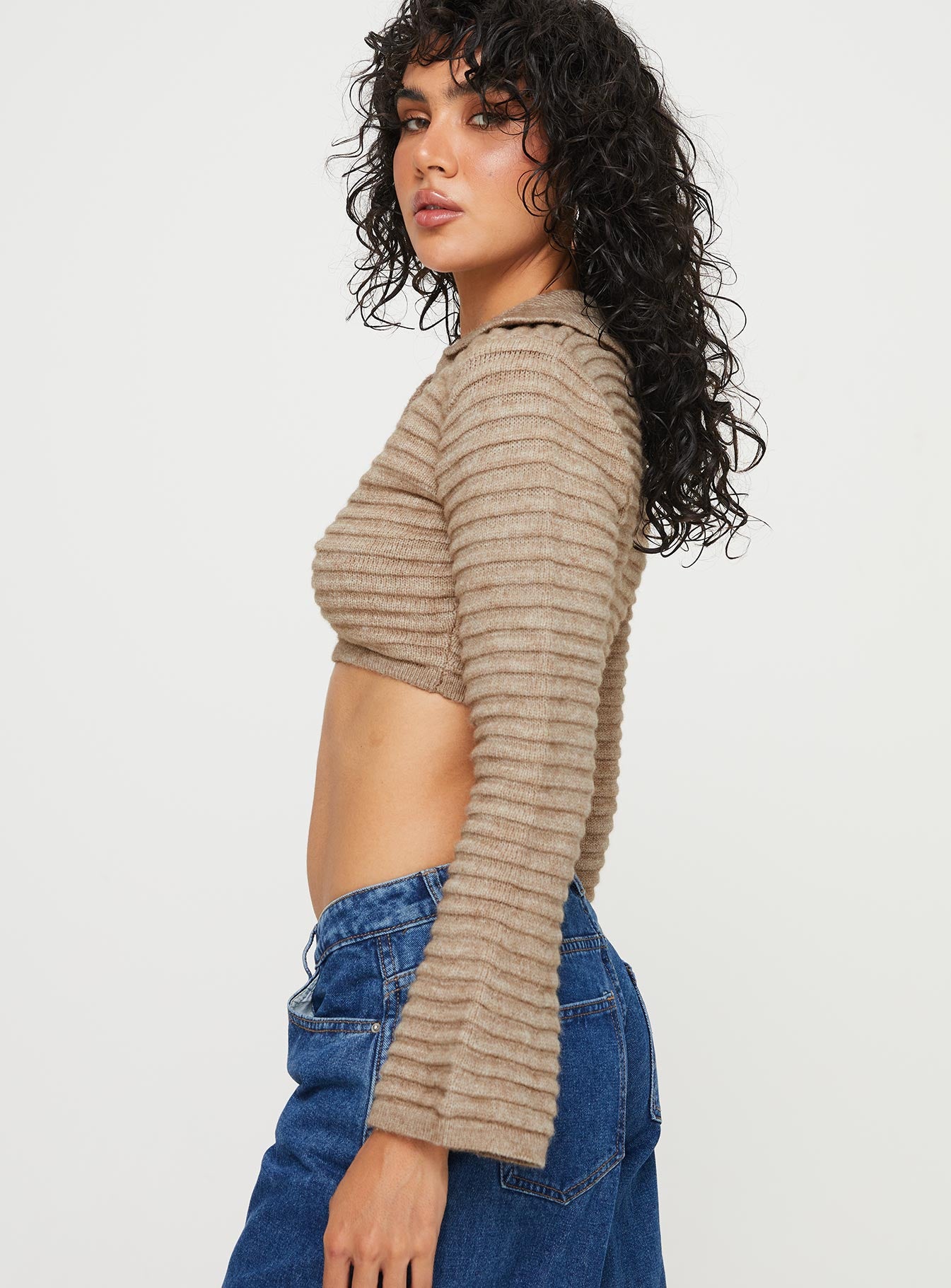 Peretti Rib Knit Sweater Mocha-Vipp Girl