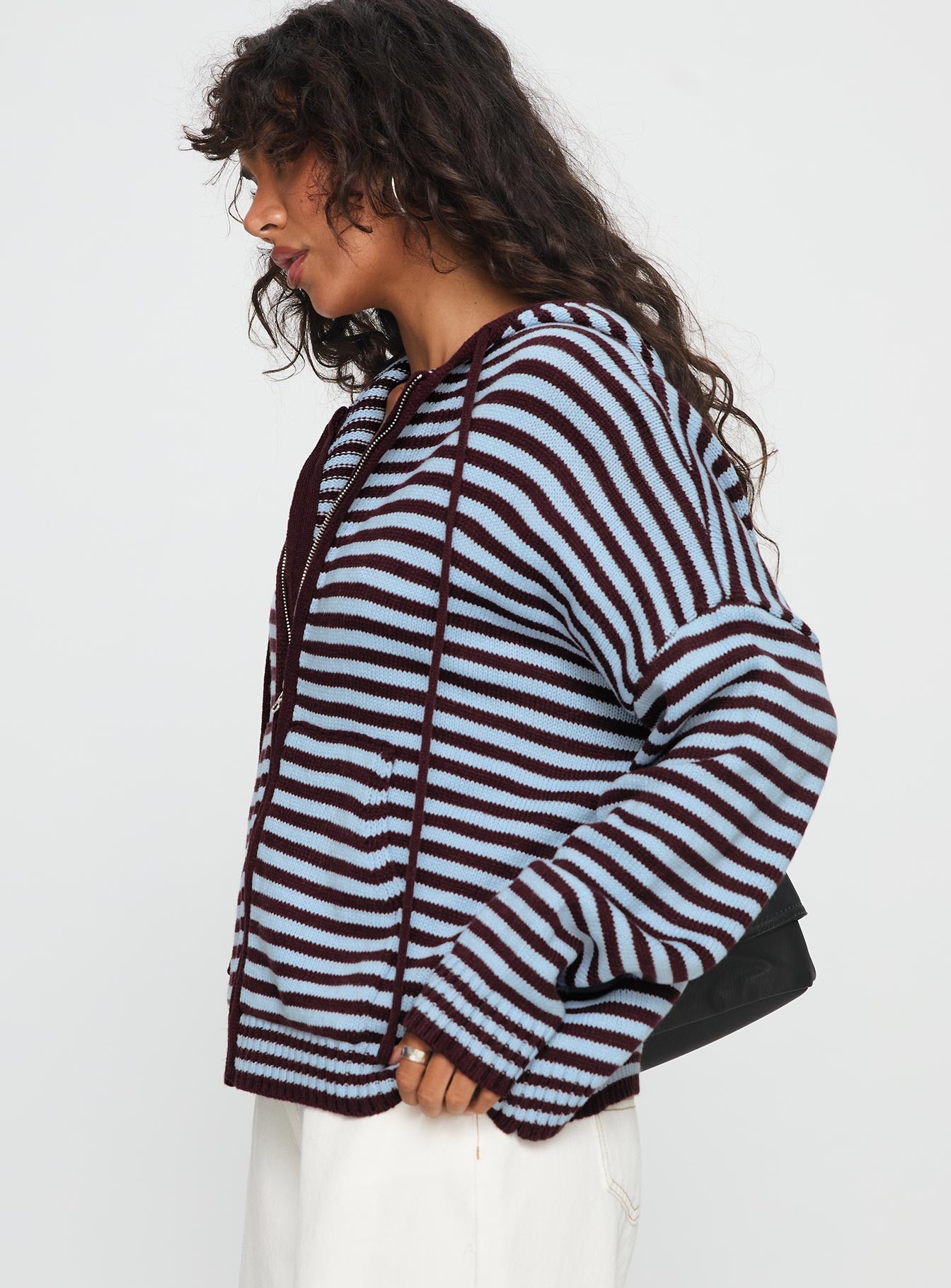 Brienna Zip Jacket Burgundy / Blue Stripe-Vipp Girl