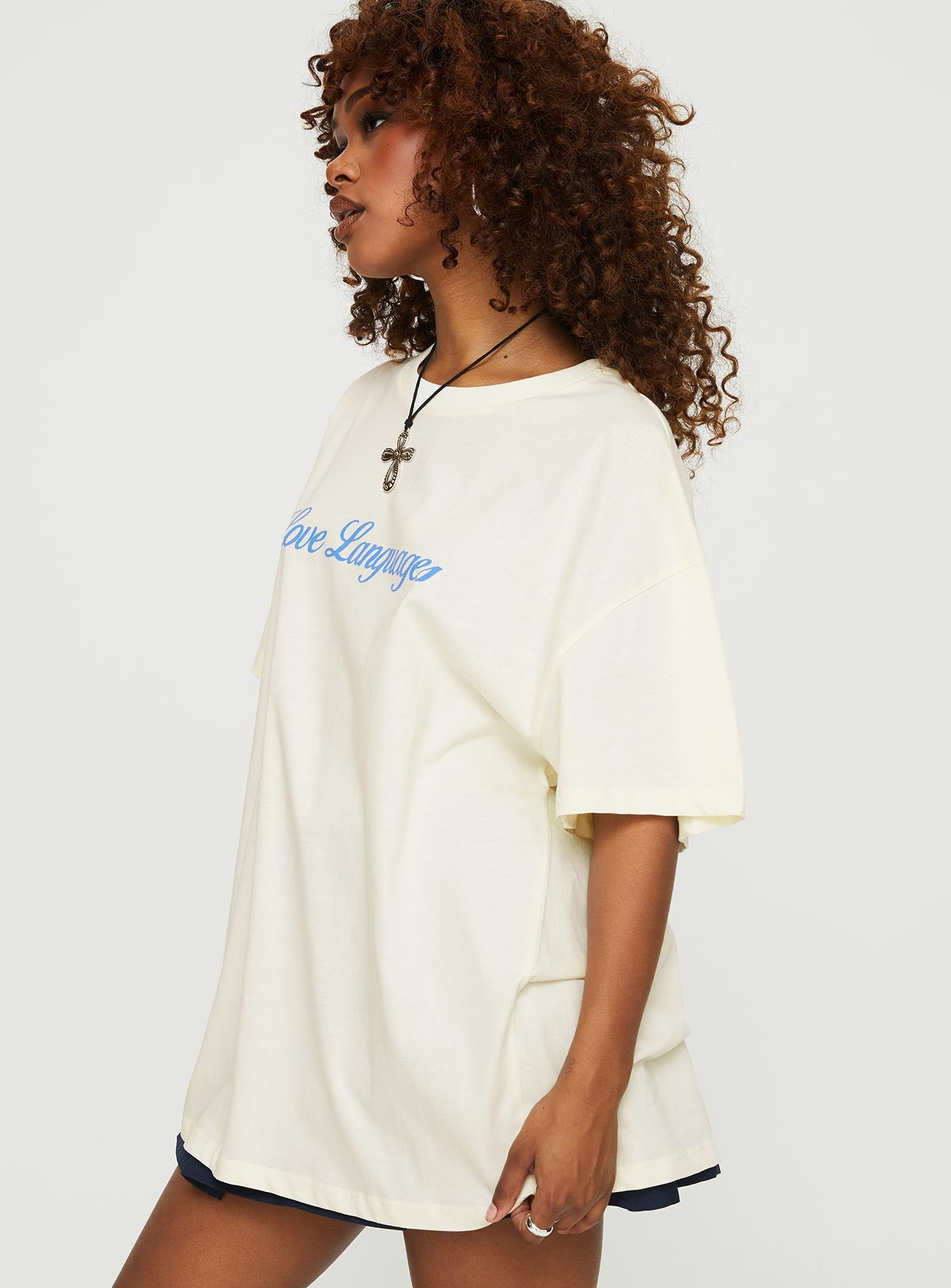Love Languages Oversized Tee Yellow-Vipp Girl