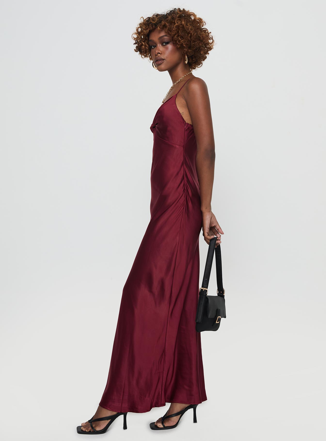 Marilyn Maxi Dress Wine-Vipp Girl