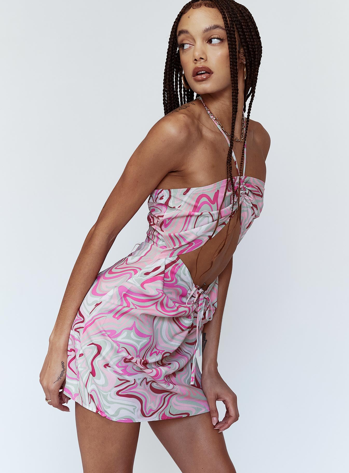 Dixie Mini Dress Pink-Vipp Girl