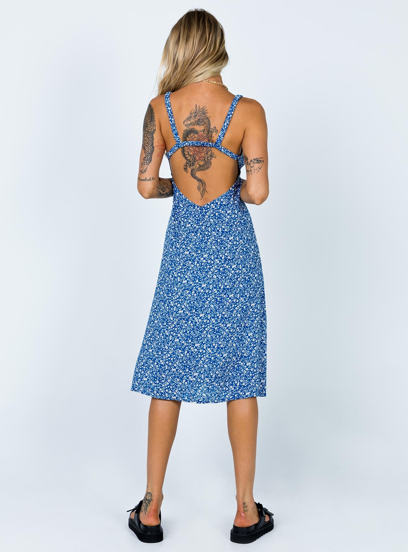Georgia Midi Dress Navy-Vipp Girl