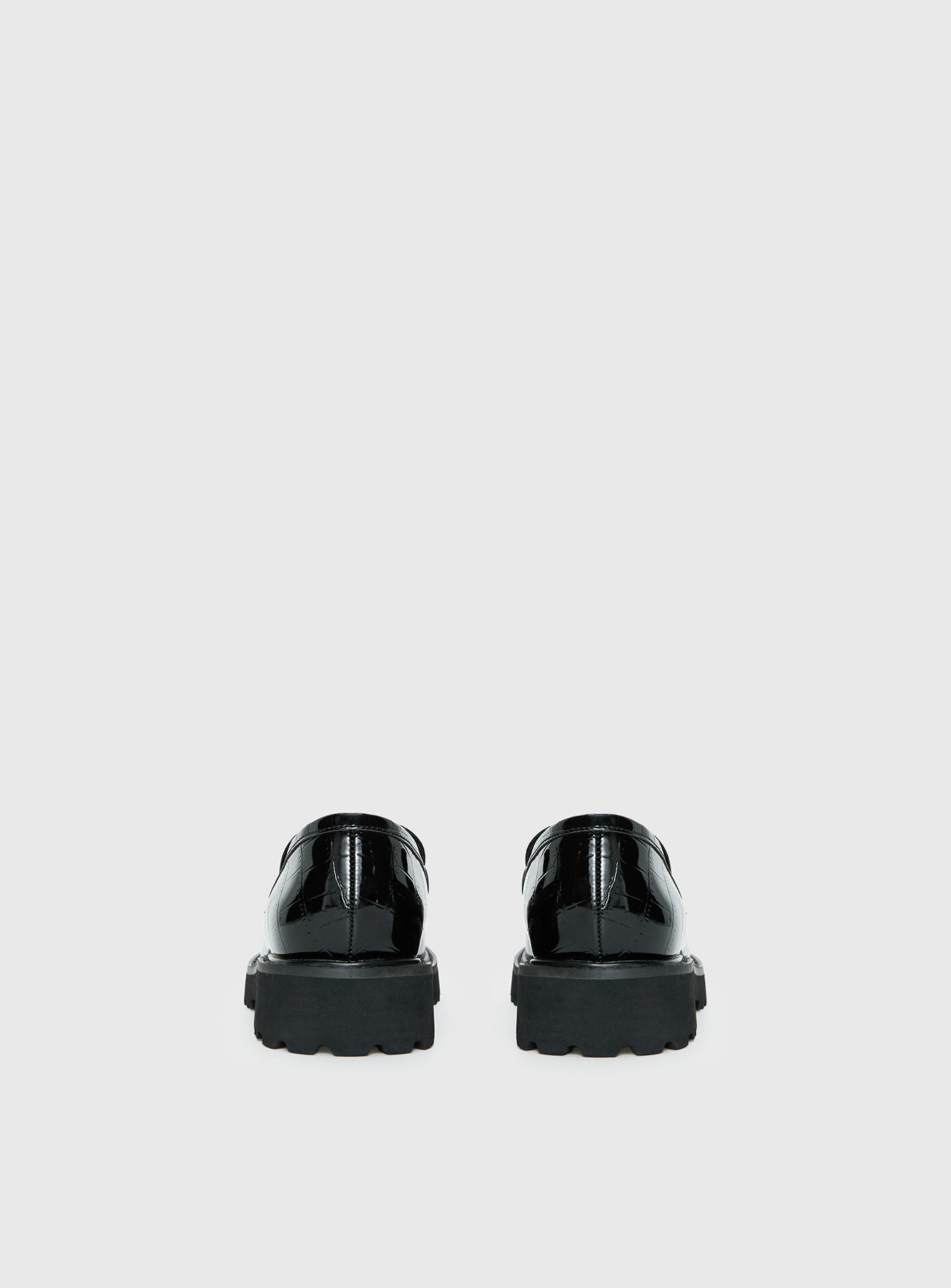 Face The Wind Faux Leather Loafers Black-Vipp Girl