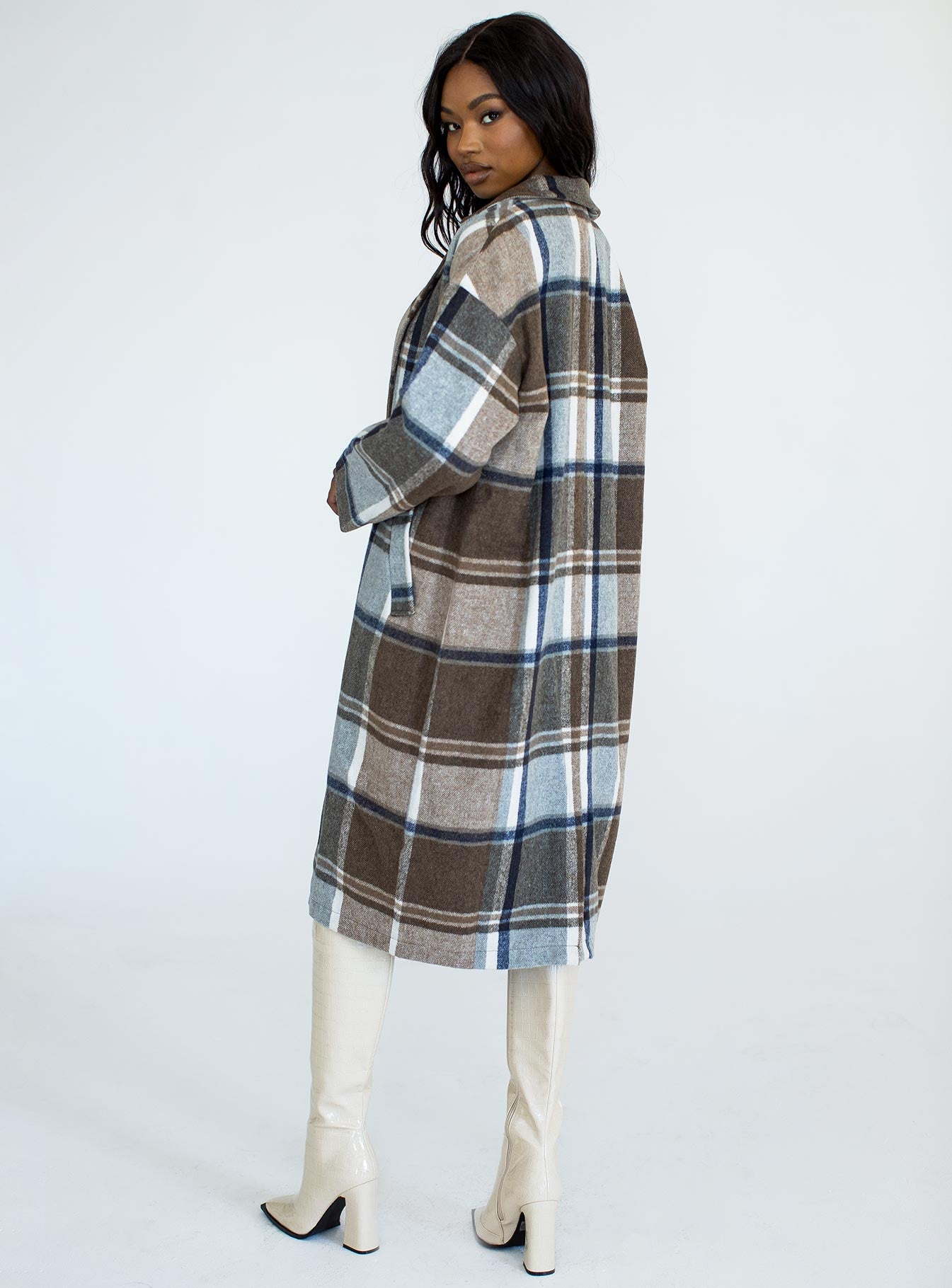 Penelope Coat Brown Check-Vipp Girl