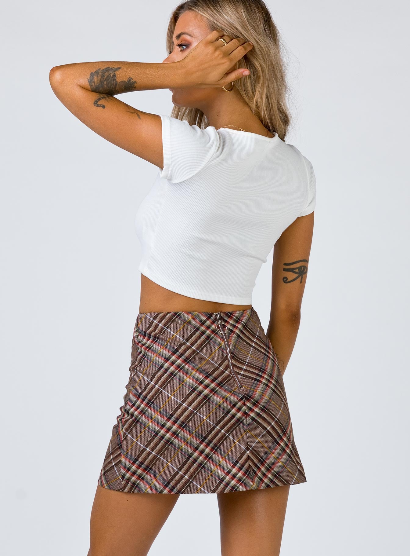 Darwin Mini Skirt Brown multi-Vipp Girl