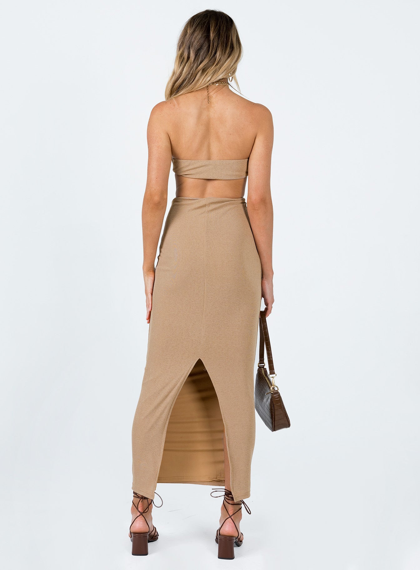 Gatlin Cut Out Maxi Dress Brown-Vipp Girl