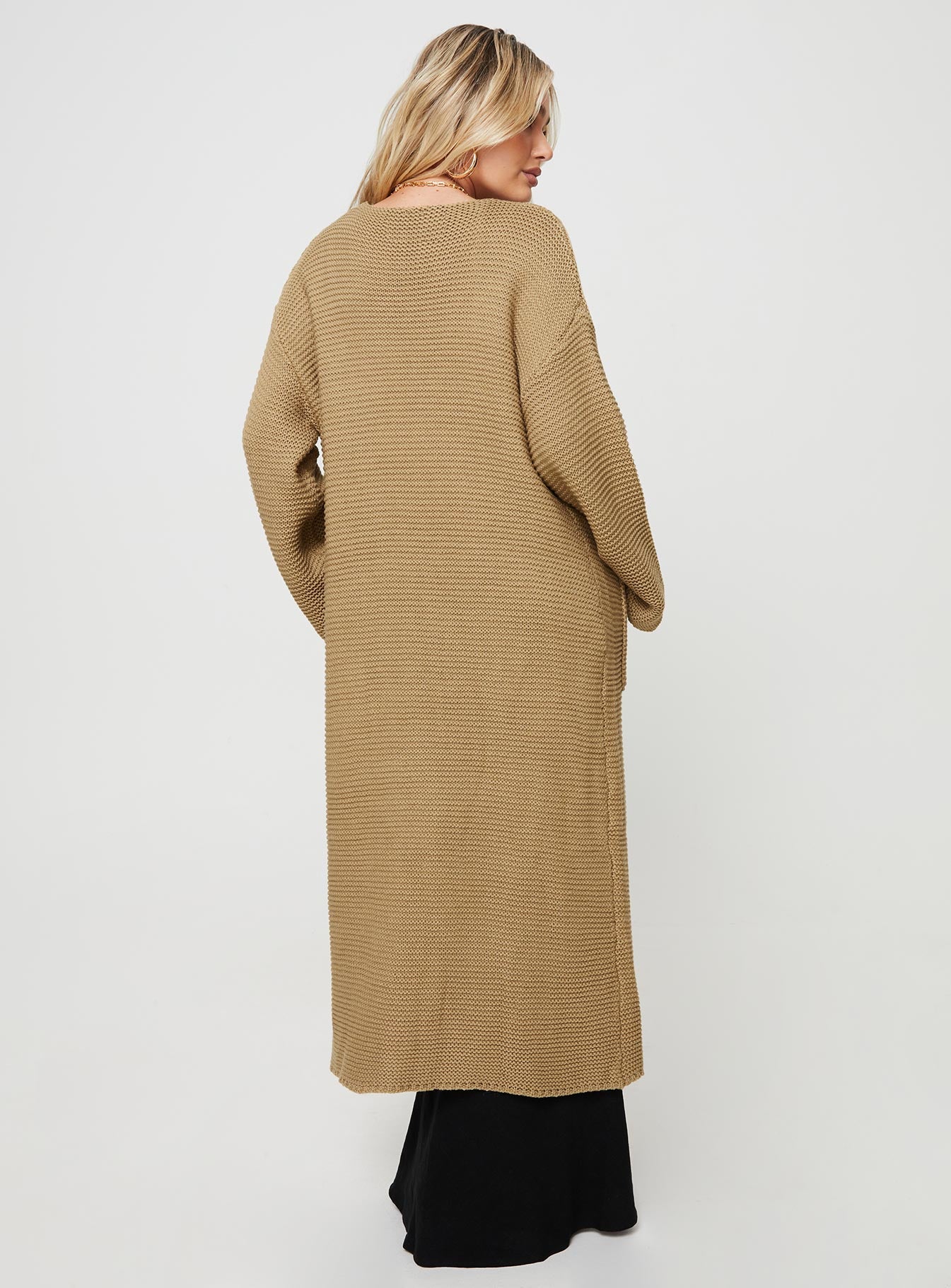 Finneas Longline Cardigan Beige-Vipp Girl