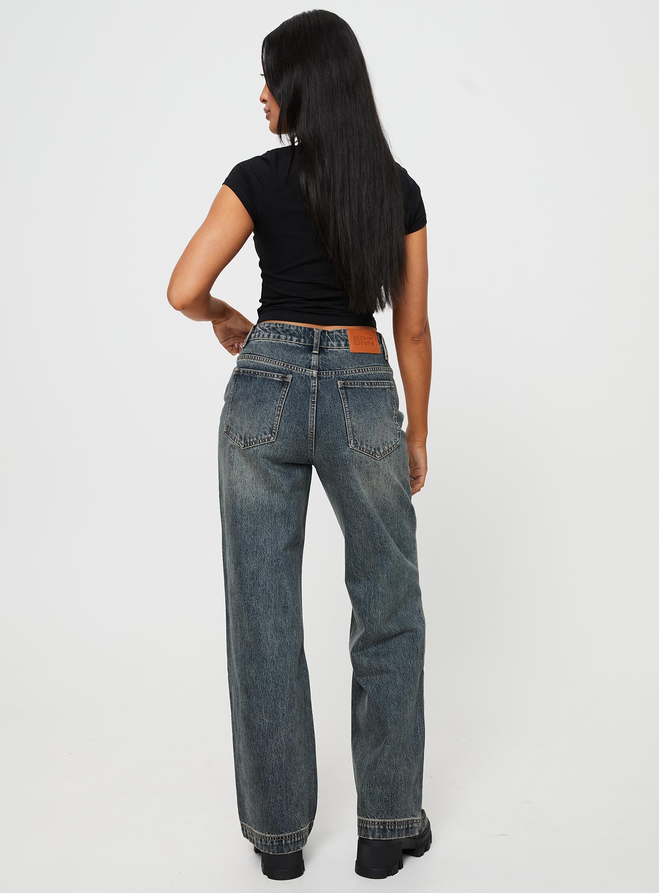 Betley High Rise Wide Leg Jeans Vintage Wash Denim-Vipp Girl