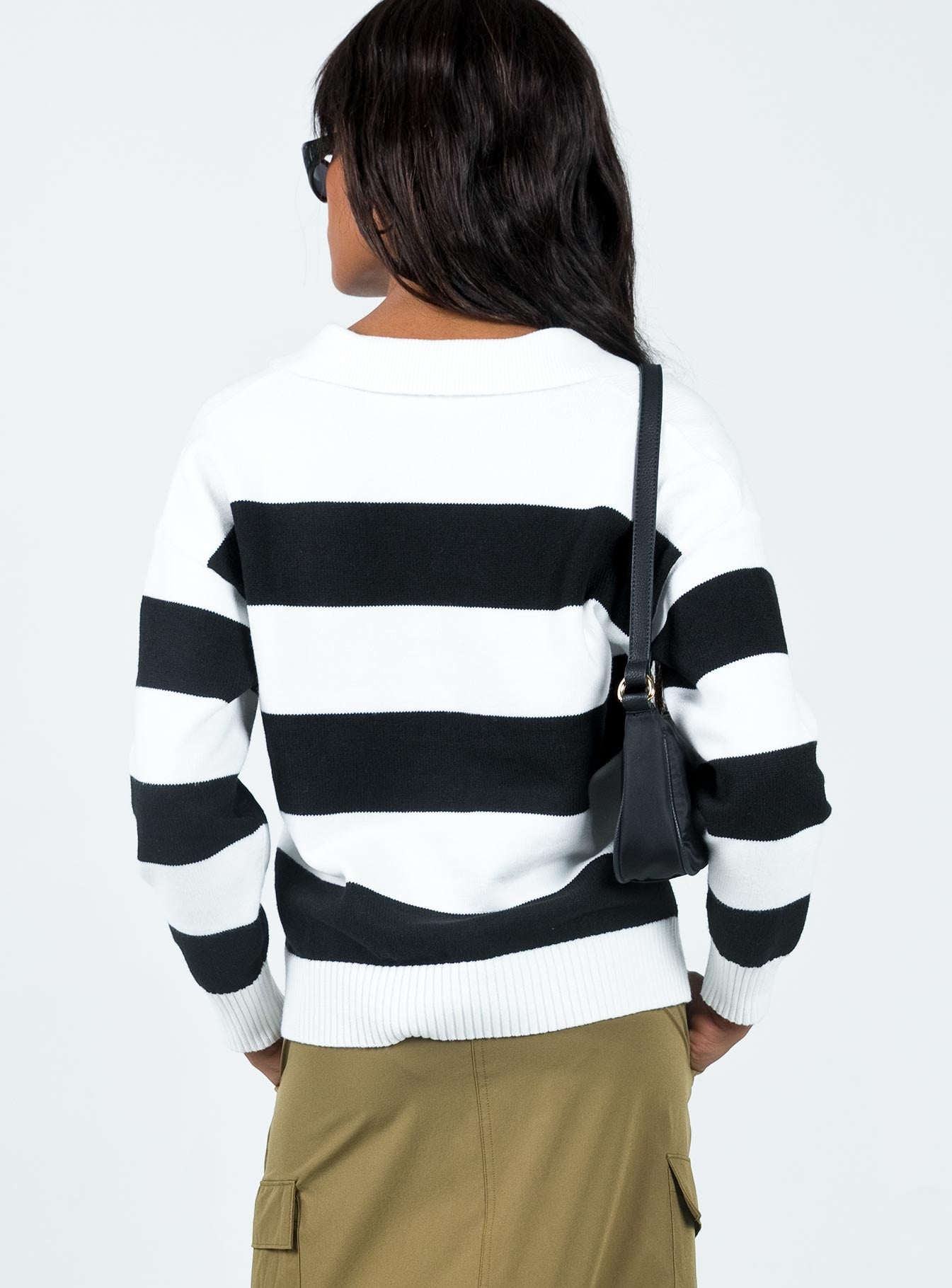 Caird Polo Sweater Black/White-Vipp Girl