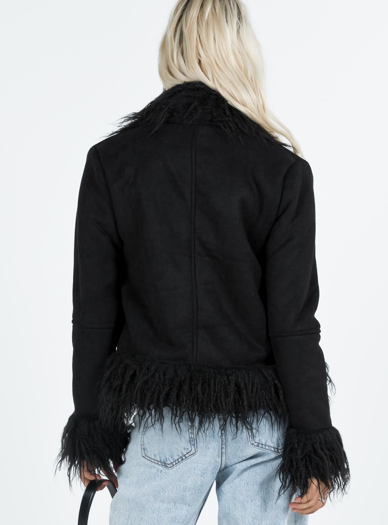 Lowden Faux Fur Jacket Black-Vipp Girl