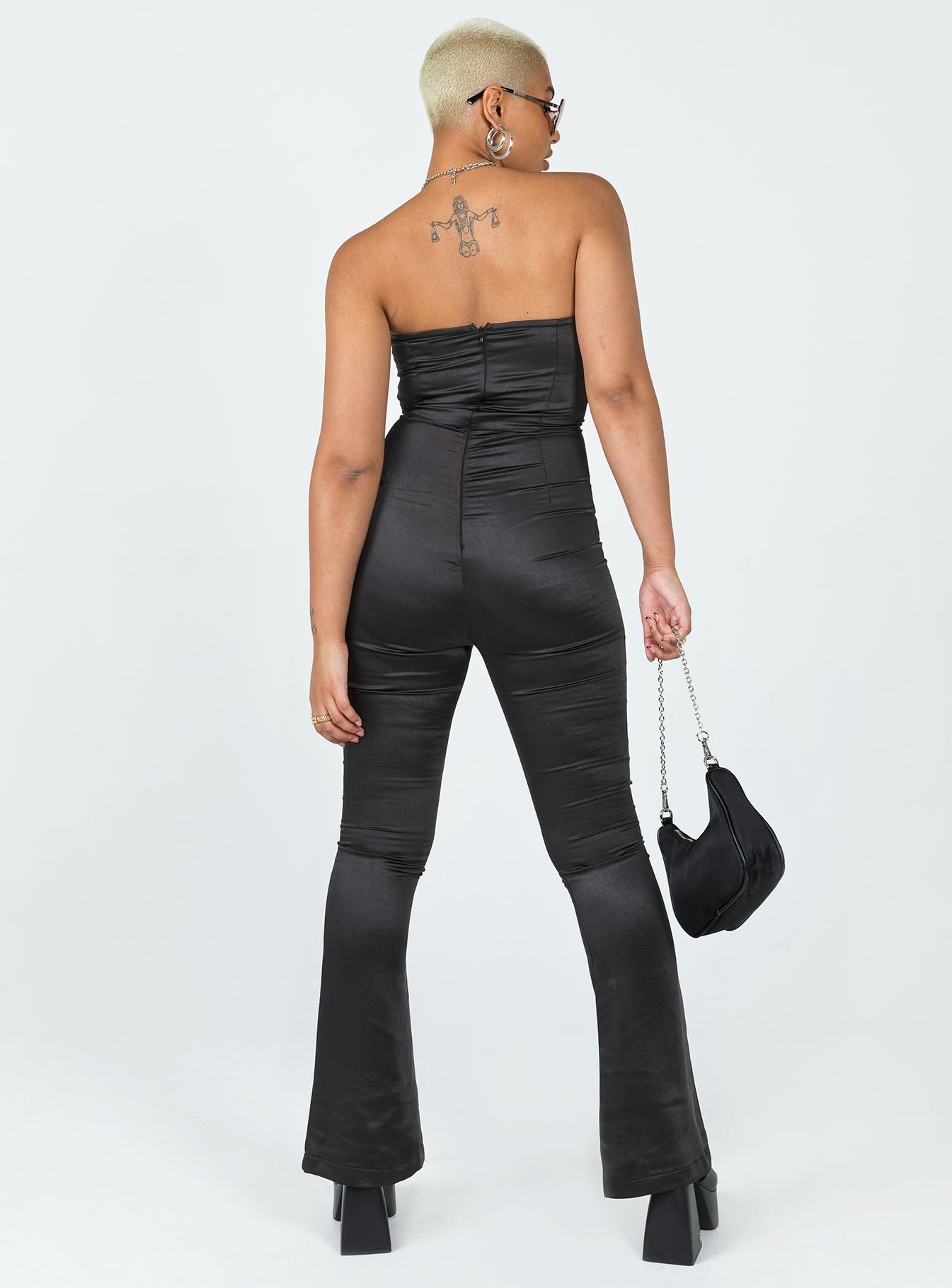 Leah Strapless Jumpsuit Black-Vipp Girl
