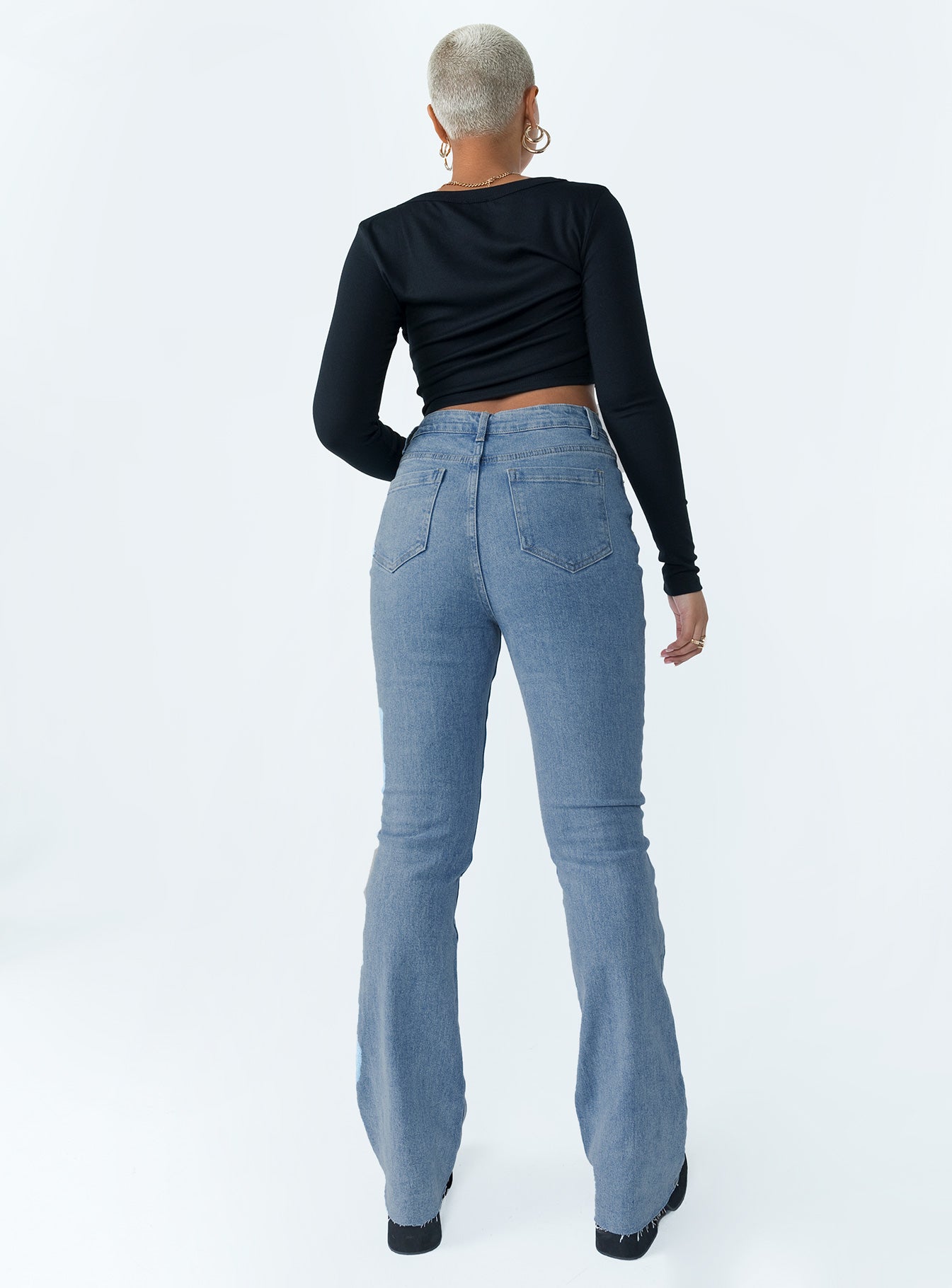 Mish High Rise Flare Jean Denim-Vipp Girl