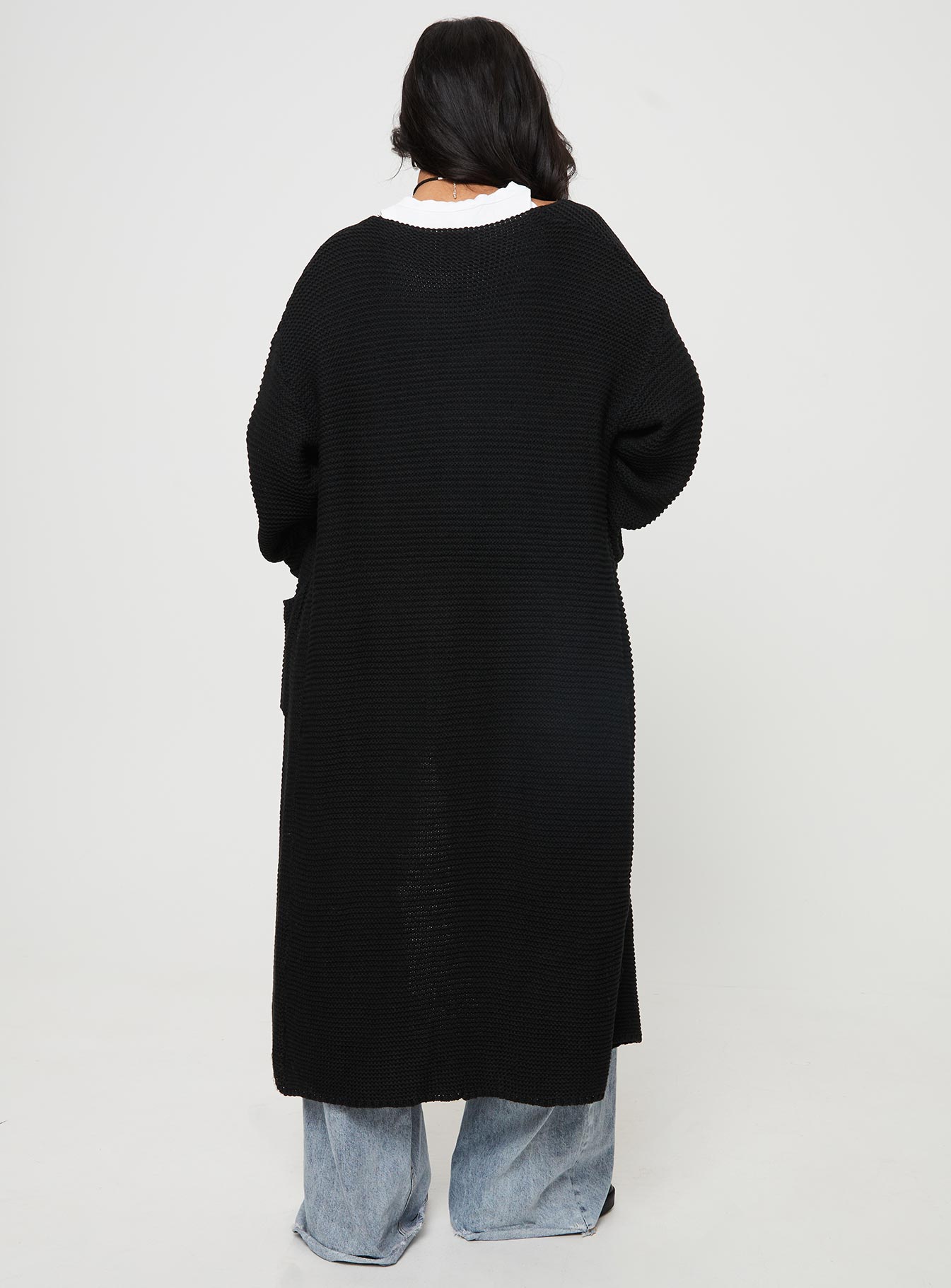 Finneas Longline Cardigan Black-Vipp Girl