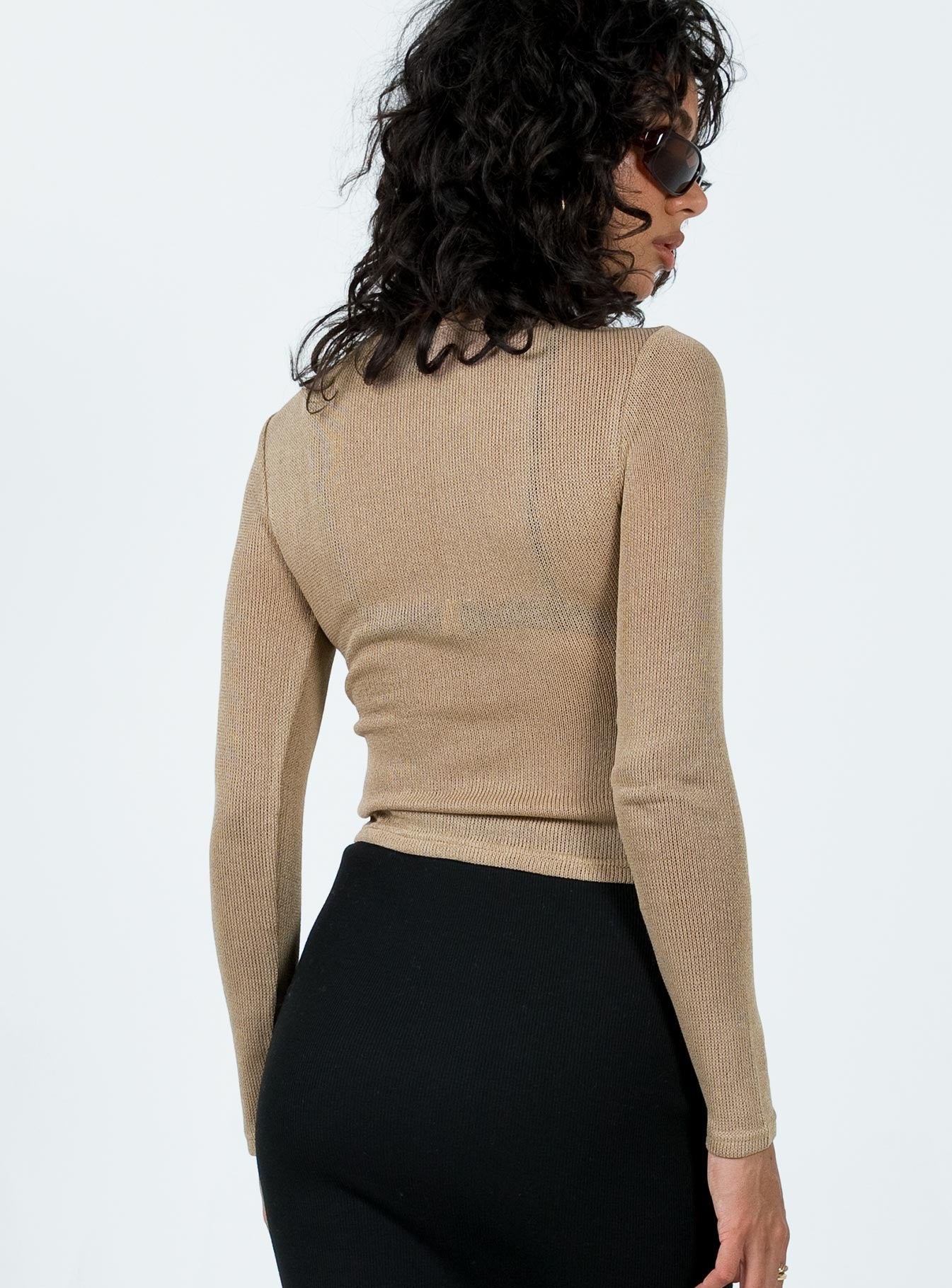 Dawso Long Sleeve Top Brown-Vipp Girl