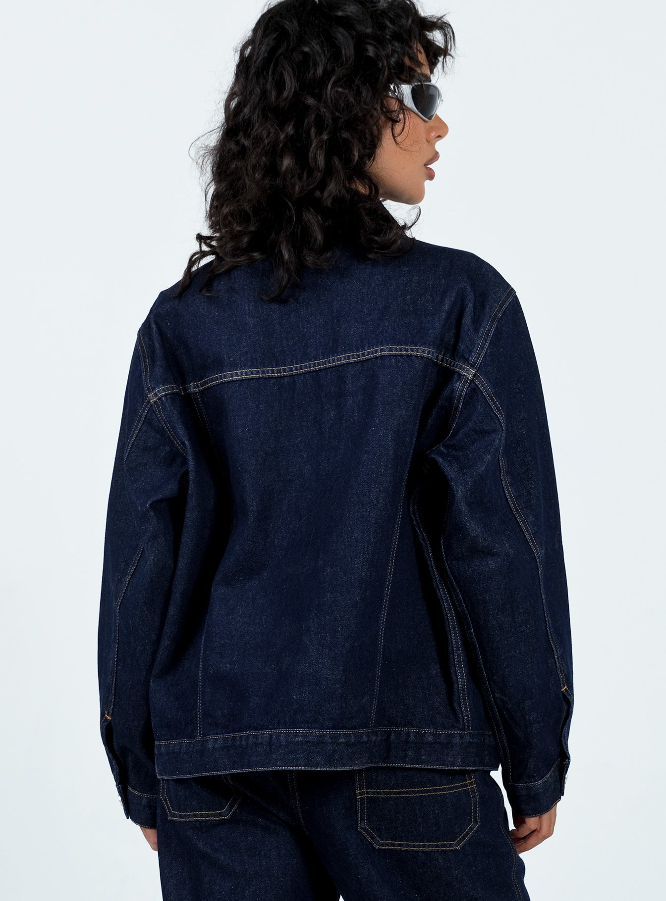 Kaleena Dark Wash Denim Jacket-Vipp Girl