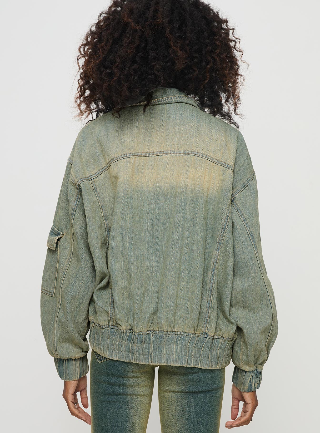 Korbin Denim Bomber Jacket Antique Wash-Vipp Girl