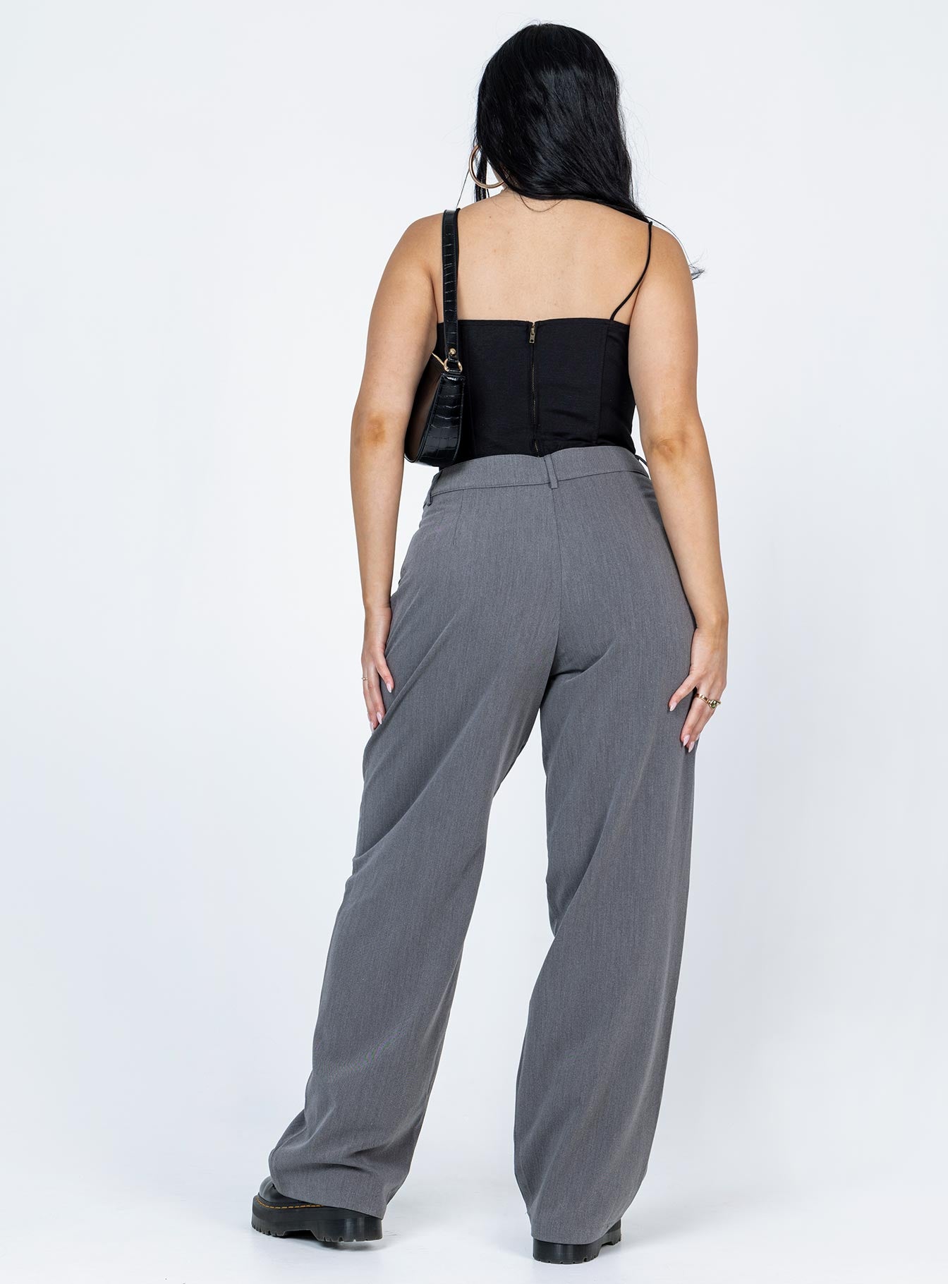 Motel Sakaria Trouser Tailoring Charcoal-Vipp Girl