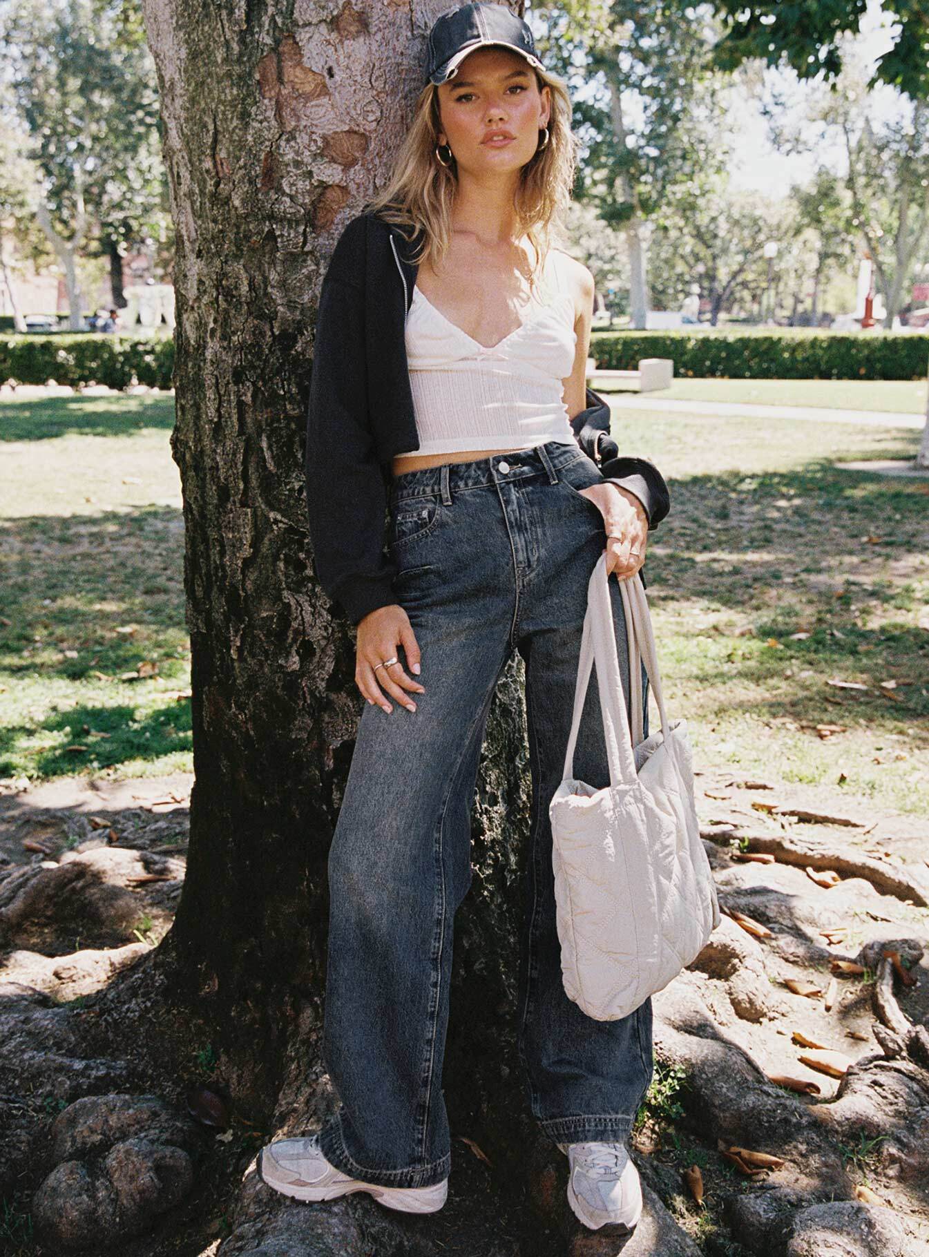 Betley High Rise Wide Leg Jeans Vintage Wash Denim-Vipp Girl