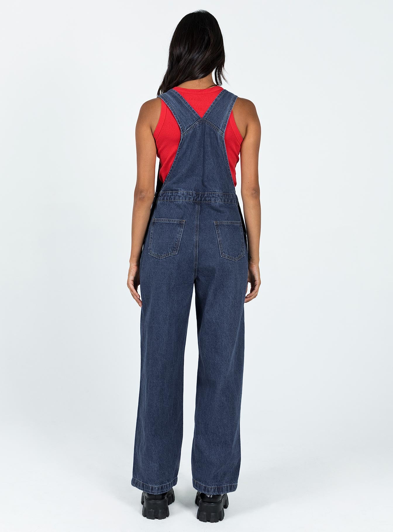 Kacey Long Overalls Mid Blue-Vipp Girl