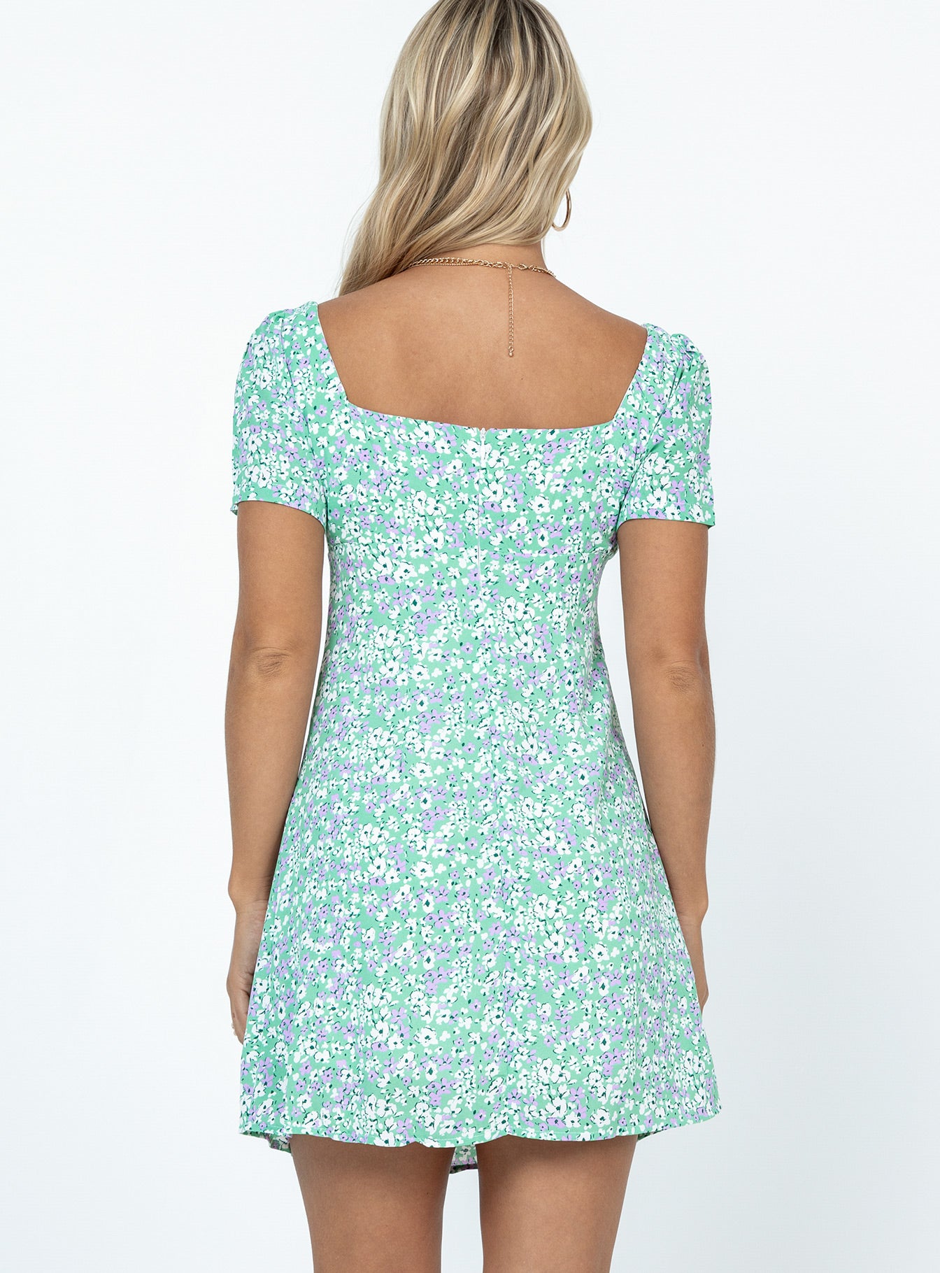 Hastings Mini Dress Green Floral-Vipp Girl