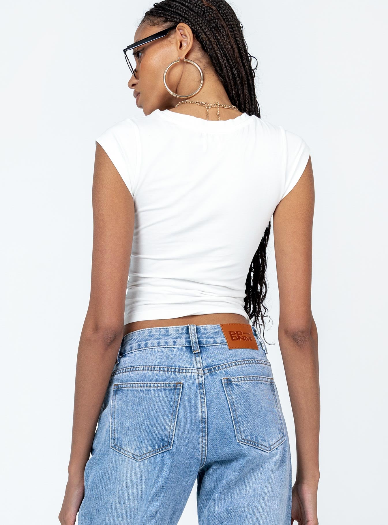 Peace and Love Longline Tee White-Vipp Girl