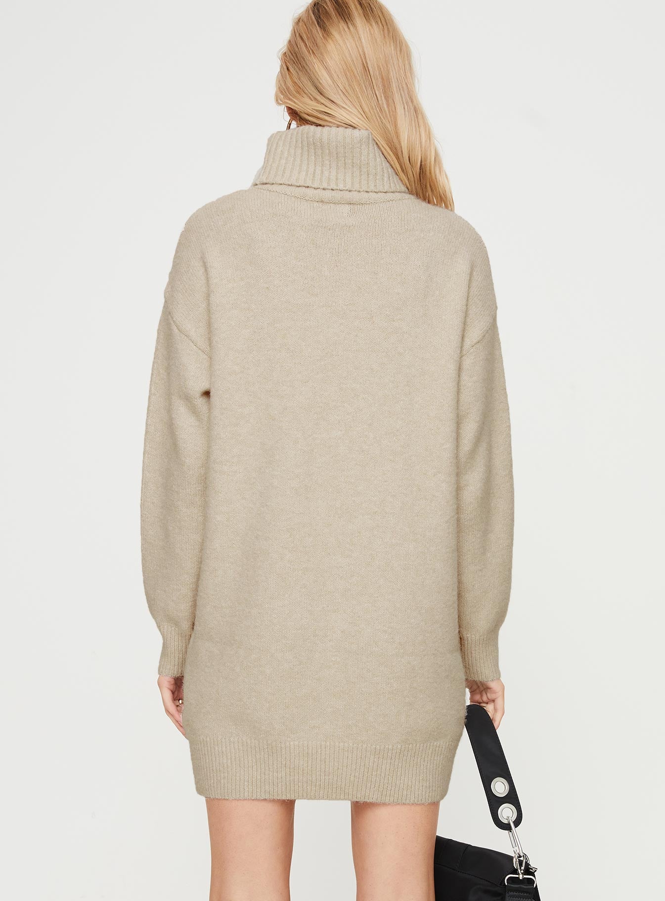 Oswin Knit Mini Dress Beige-Vipp Girl