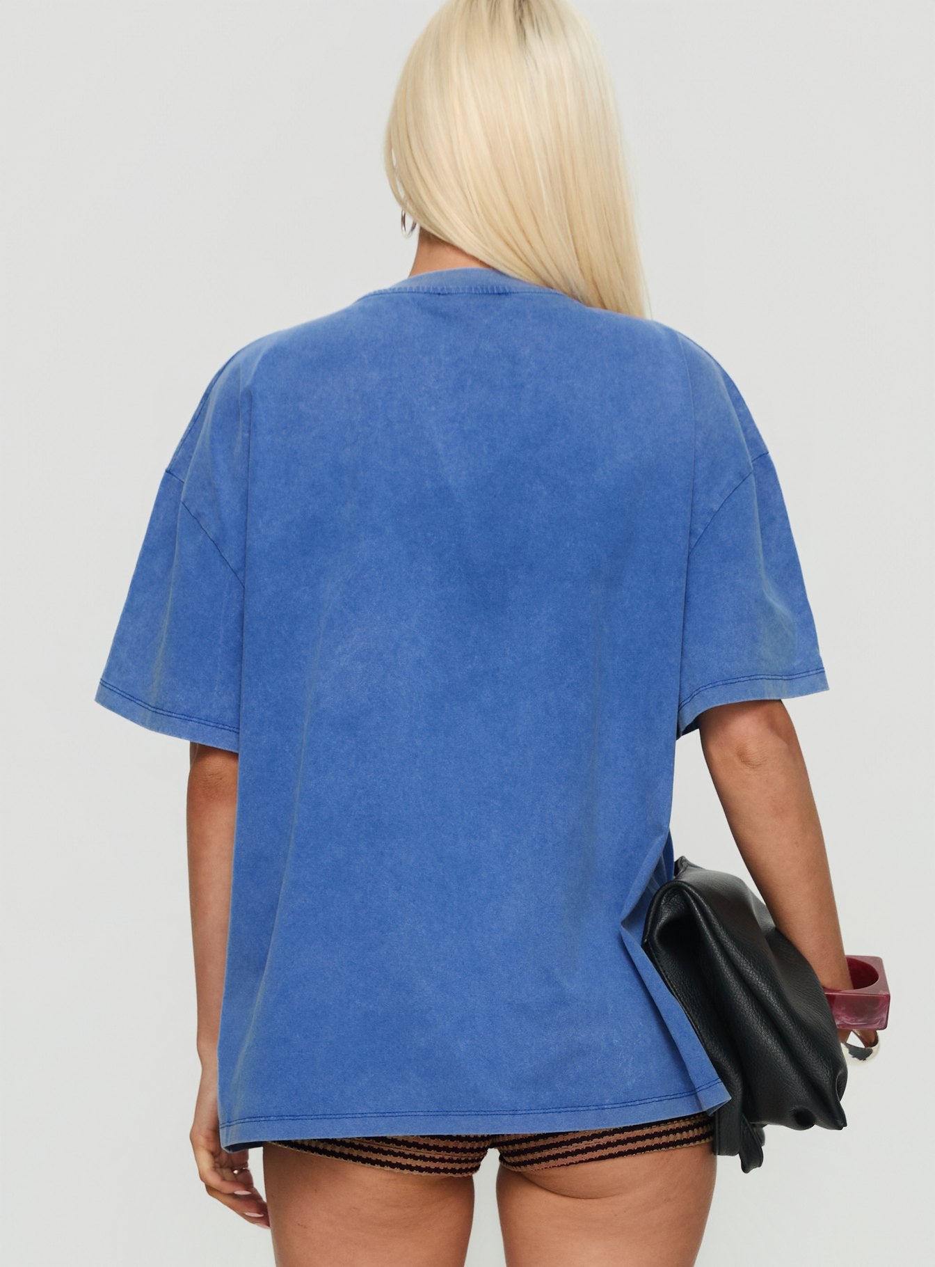 Linsay Oversized Tee Blue / Pomegranate-Vipp Girl