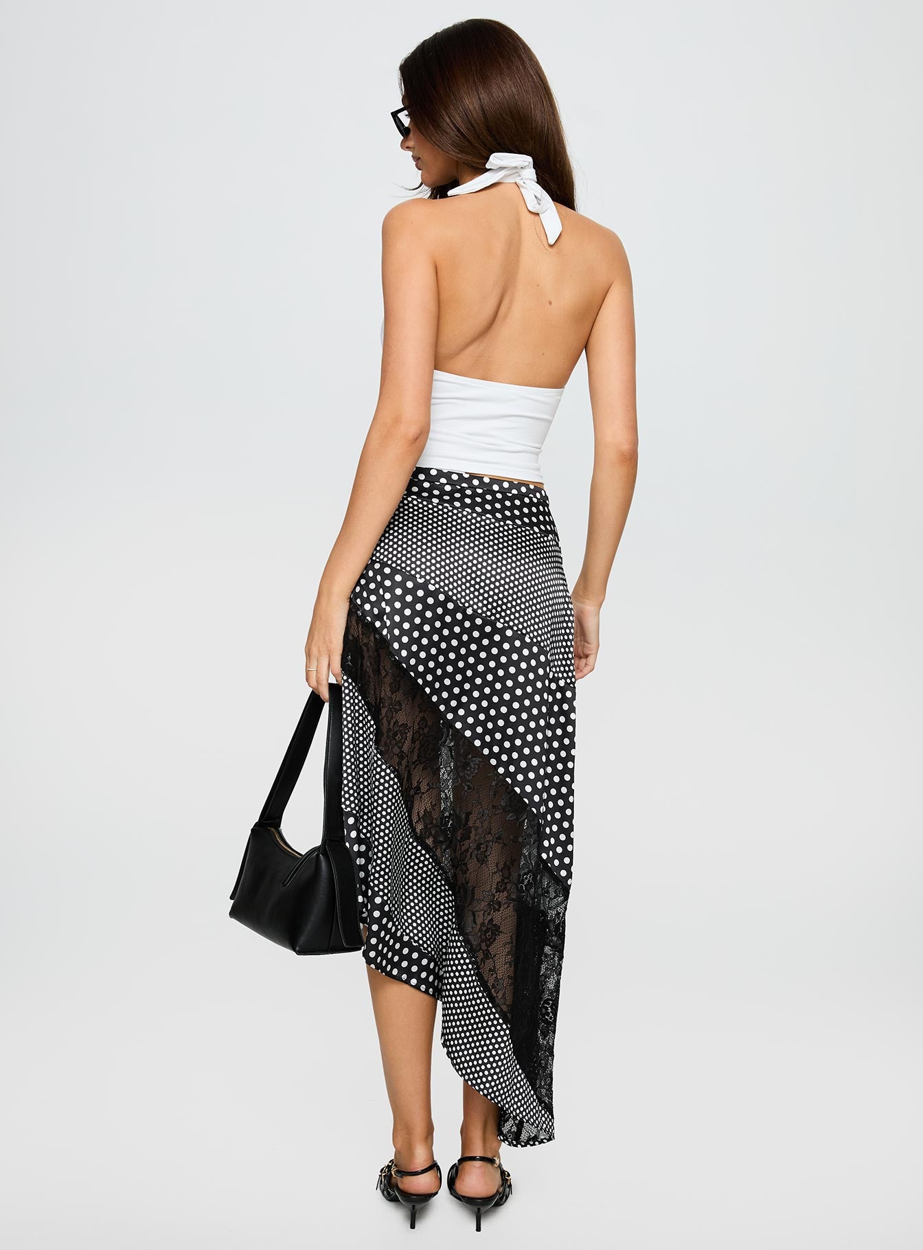 Midnight Memories Asymmetrical Midi Skirt Black Multi-Vipp Girl