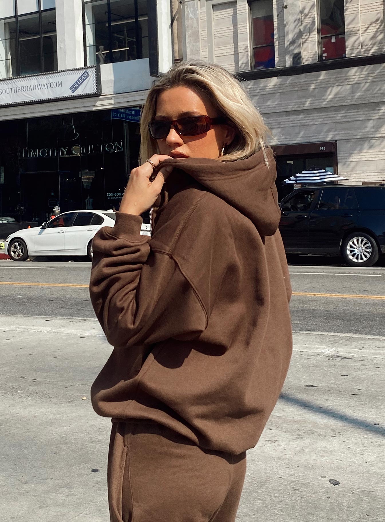 Calder Zip Hoodie Brown-Vipp Girl