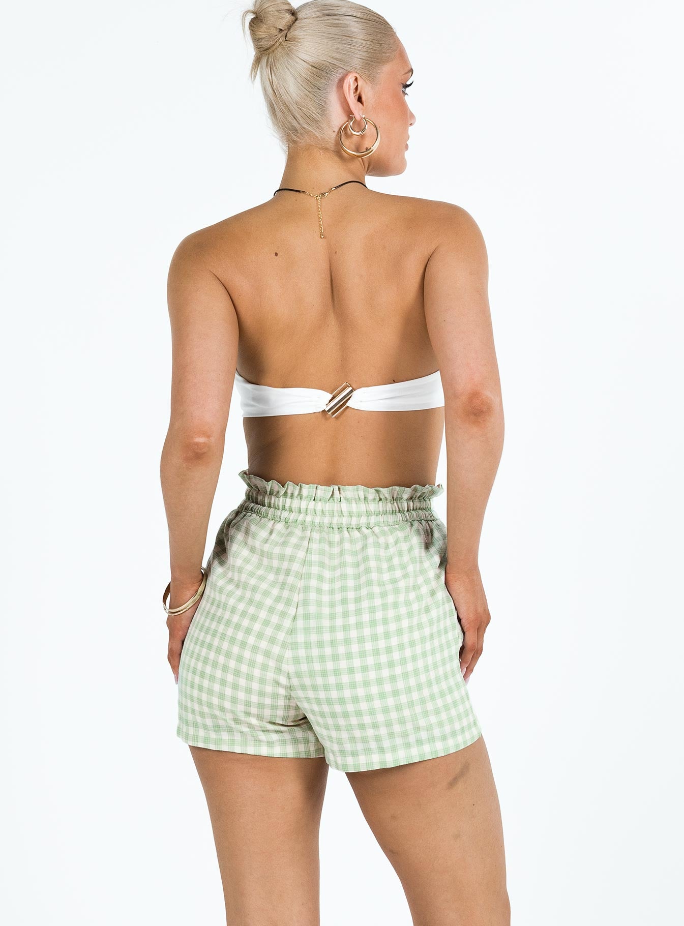 Gilda Shorts Green Gingham-Vipp Girl