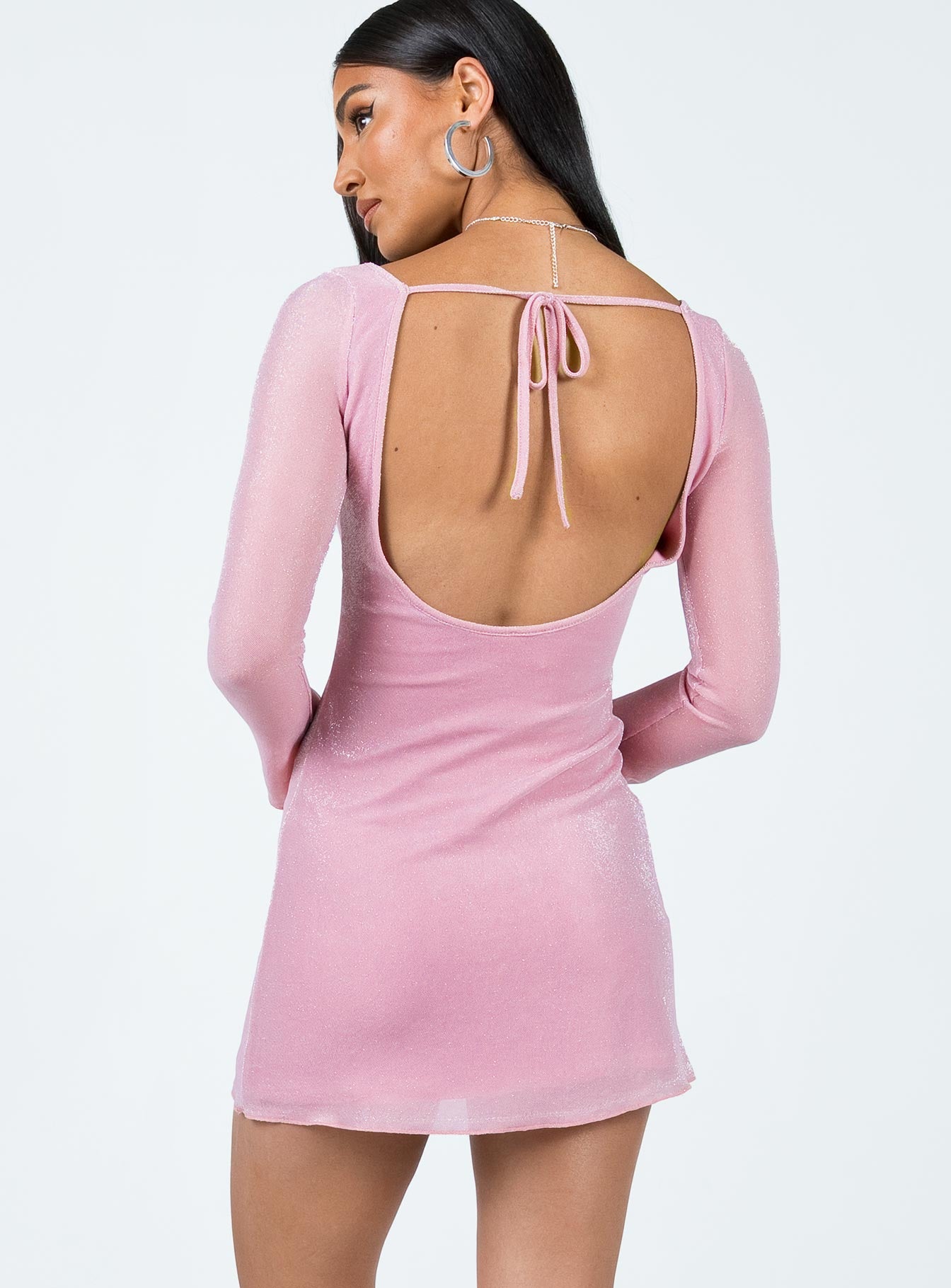 Myrna Long Sleeve Mini Dress Purple-Vipp Girl