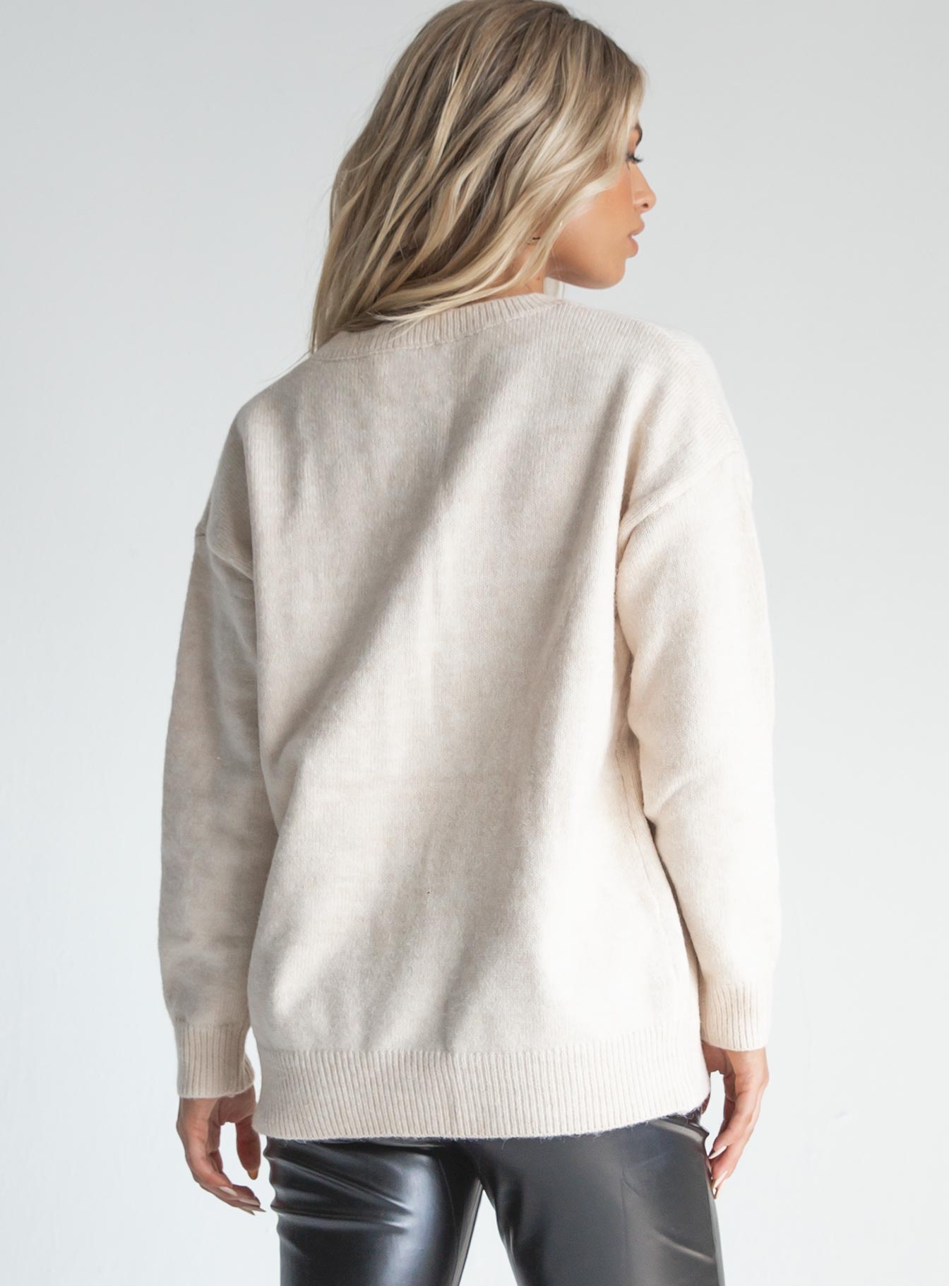 Kelsea Oversized Sweater Cream-Vipp Girl