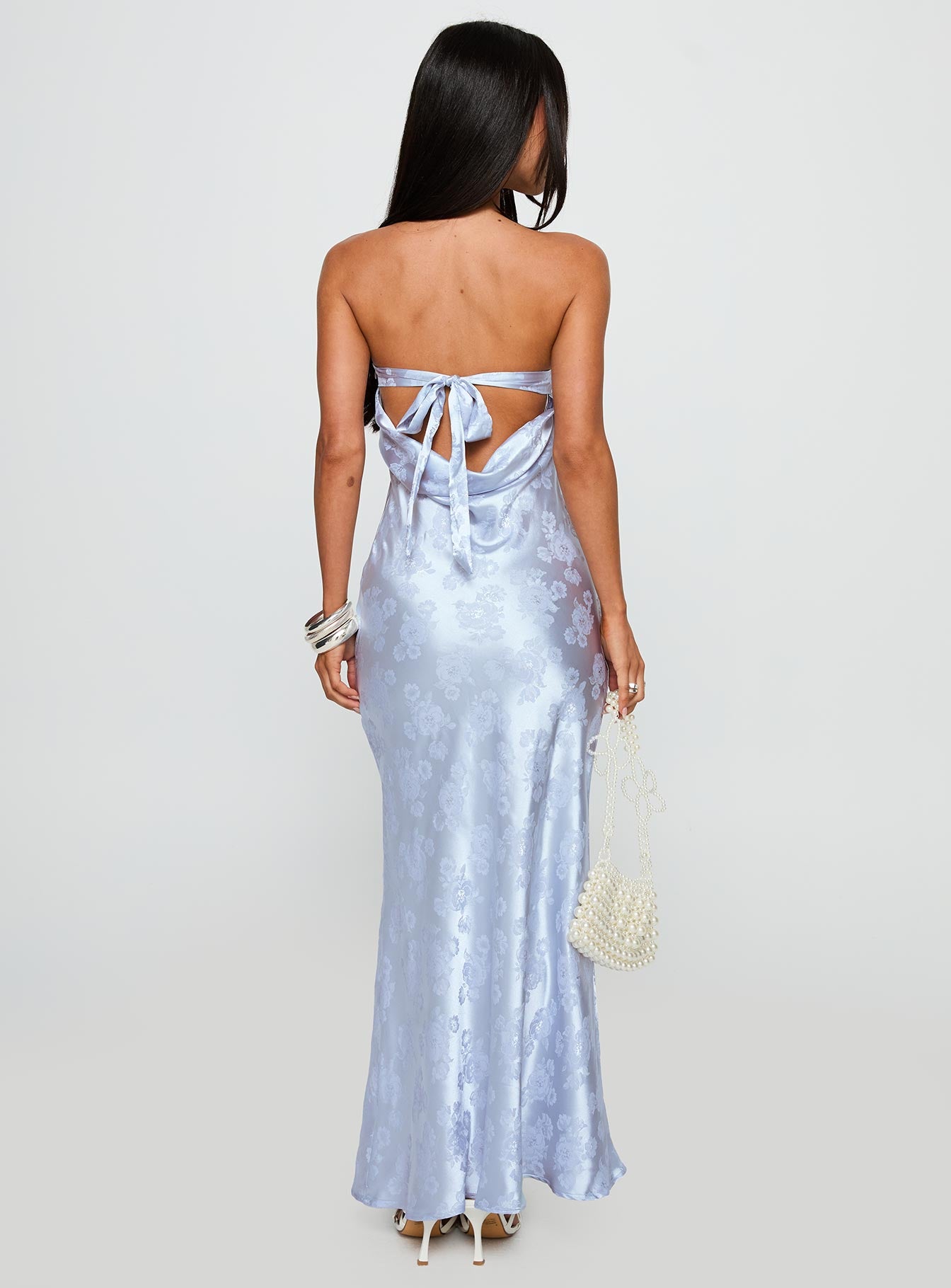 Haley Maxi Dress Blue Jacquard-Vipp Girl