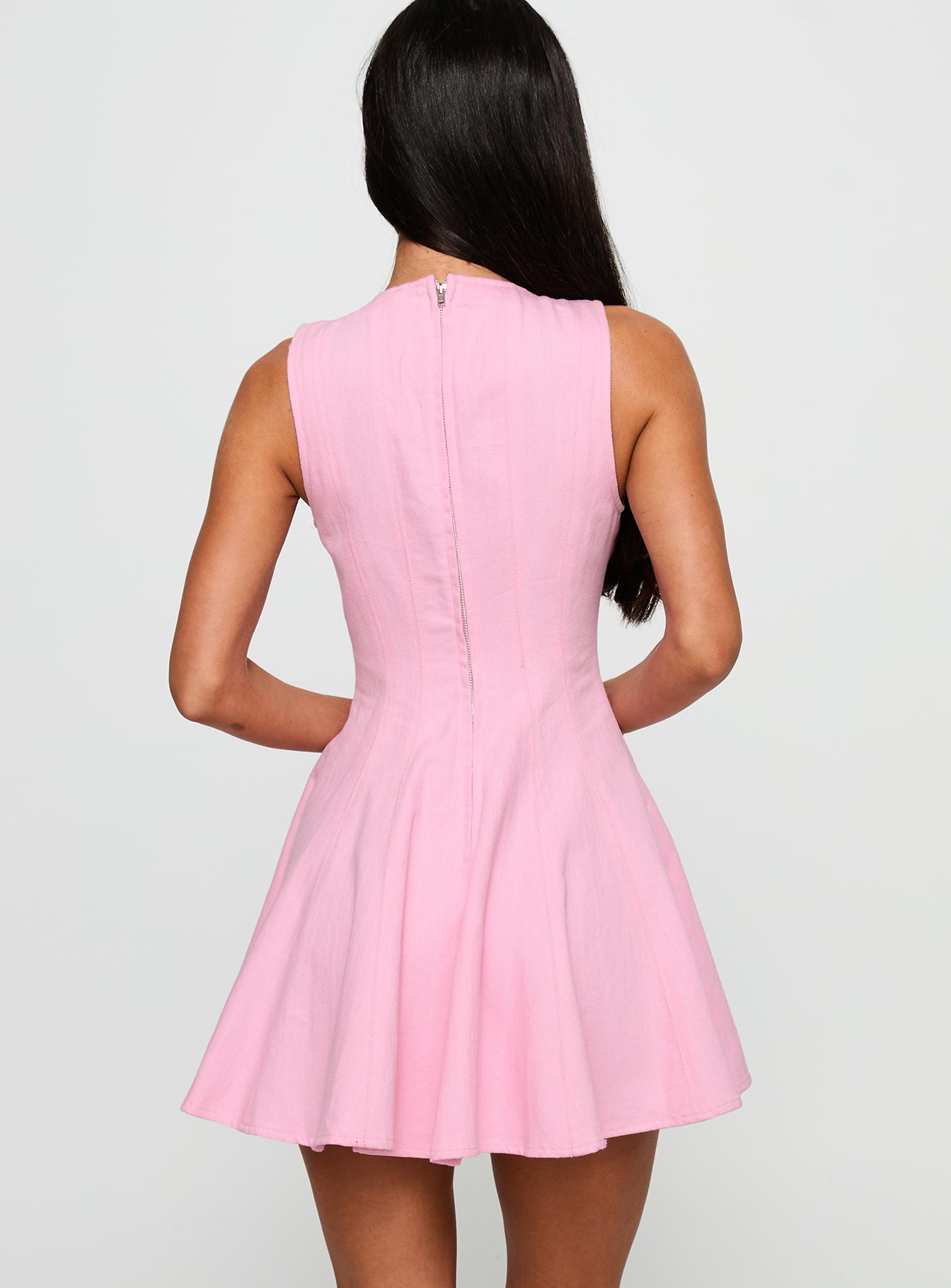 Precedence Keyhole Mini Dress Pink-Vipp Girl