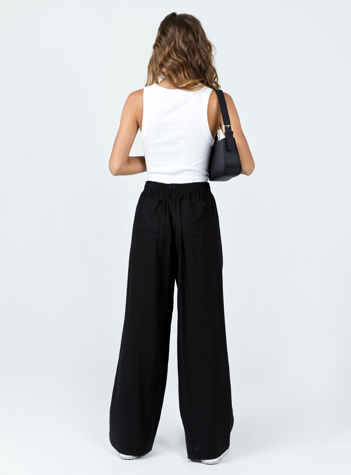 Louis Linen Blend Pants Black-Vipp Girl