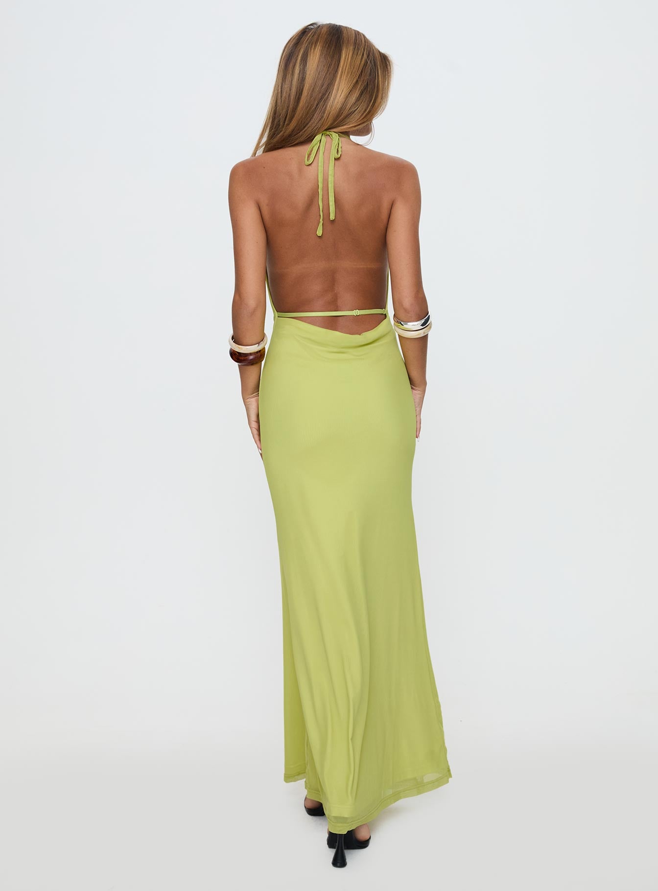 Rhaenyra Halter Maxi Dress Green-Vipp Girl
