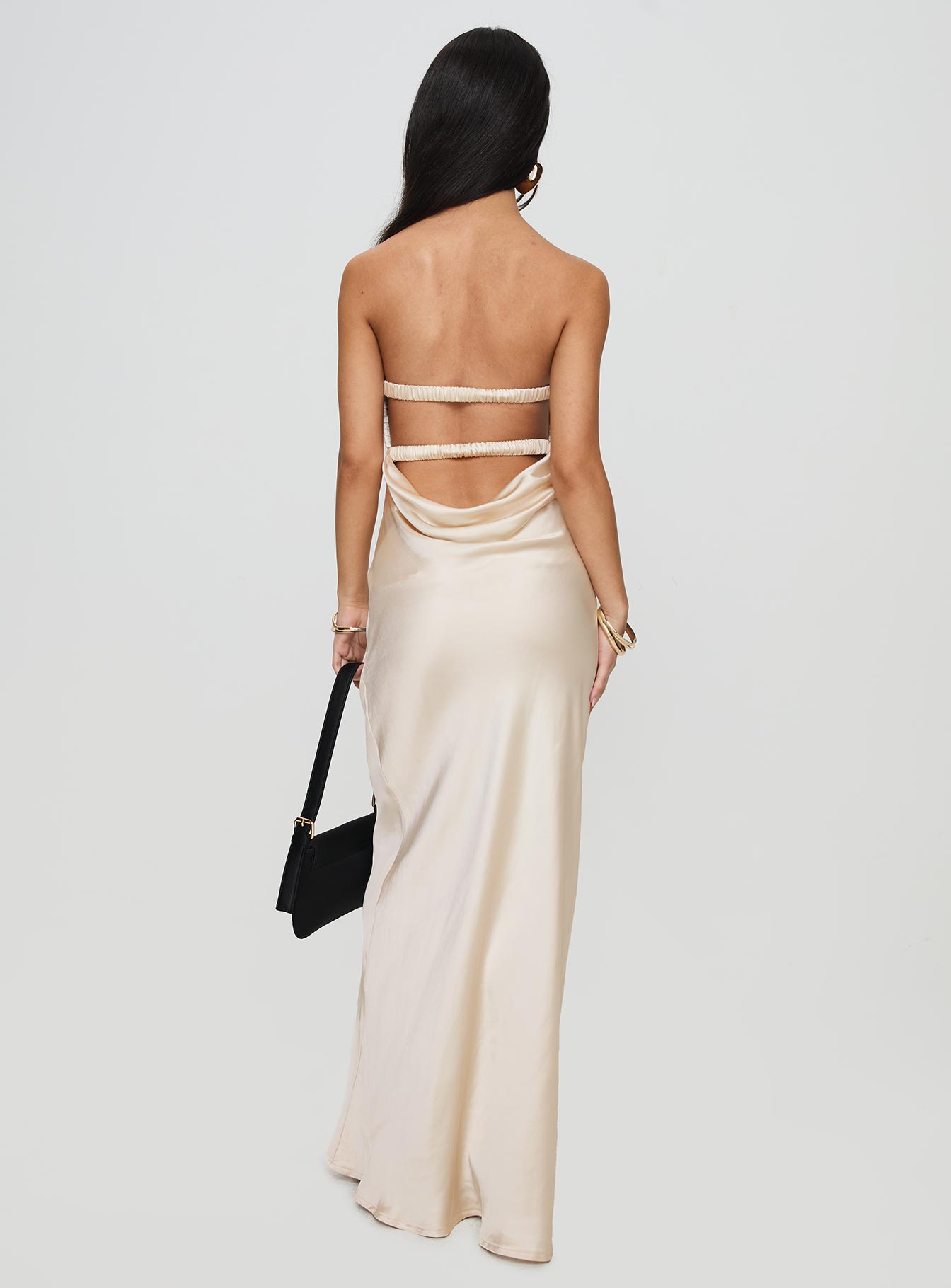 Faviola Strapless Maxi Dress Champagne-Vipp Girl