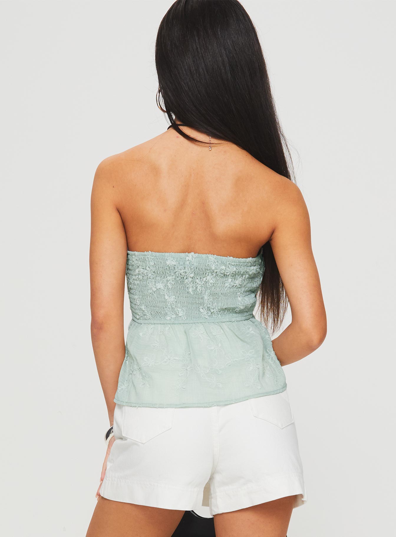 Rosenberg Strapless Top Green-Vipp Girl